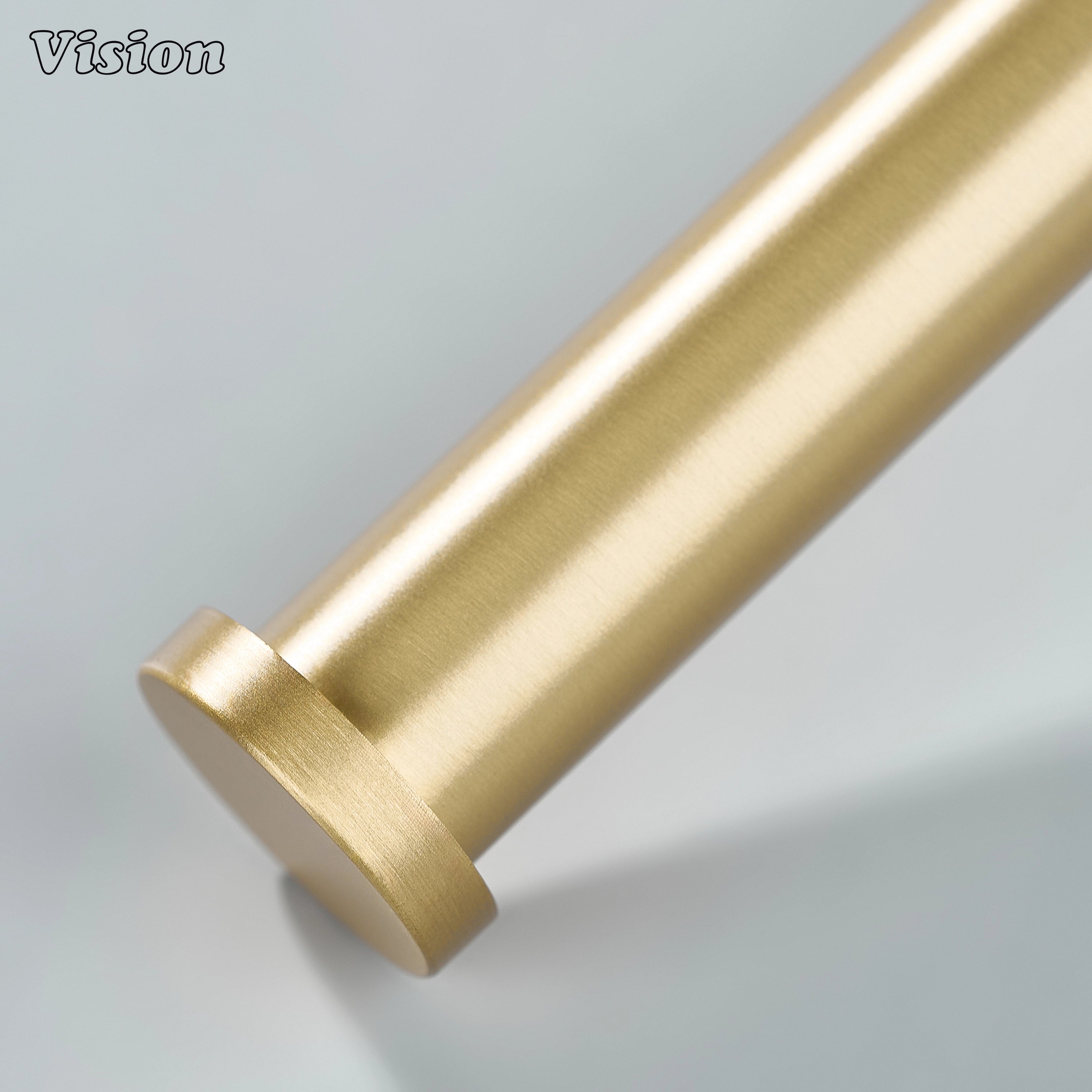 Gold brass toilet paper holder showcasing knurled bar profile for toilet areas