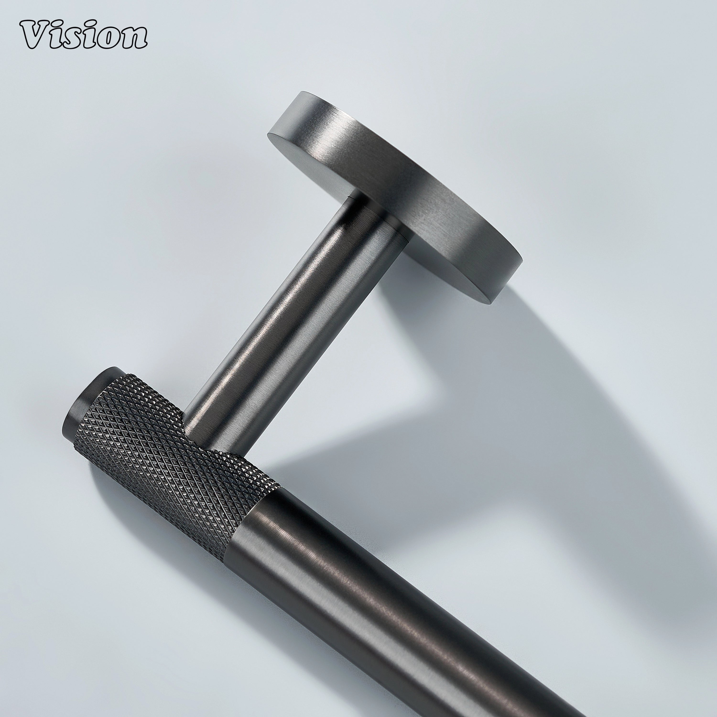 Gunmetal brass toilet paper holder with cylindrical bar for toilets