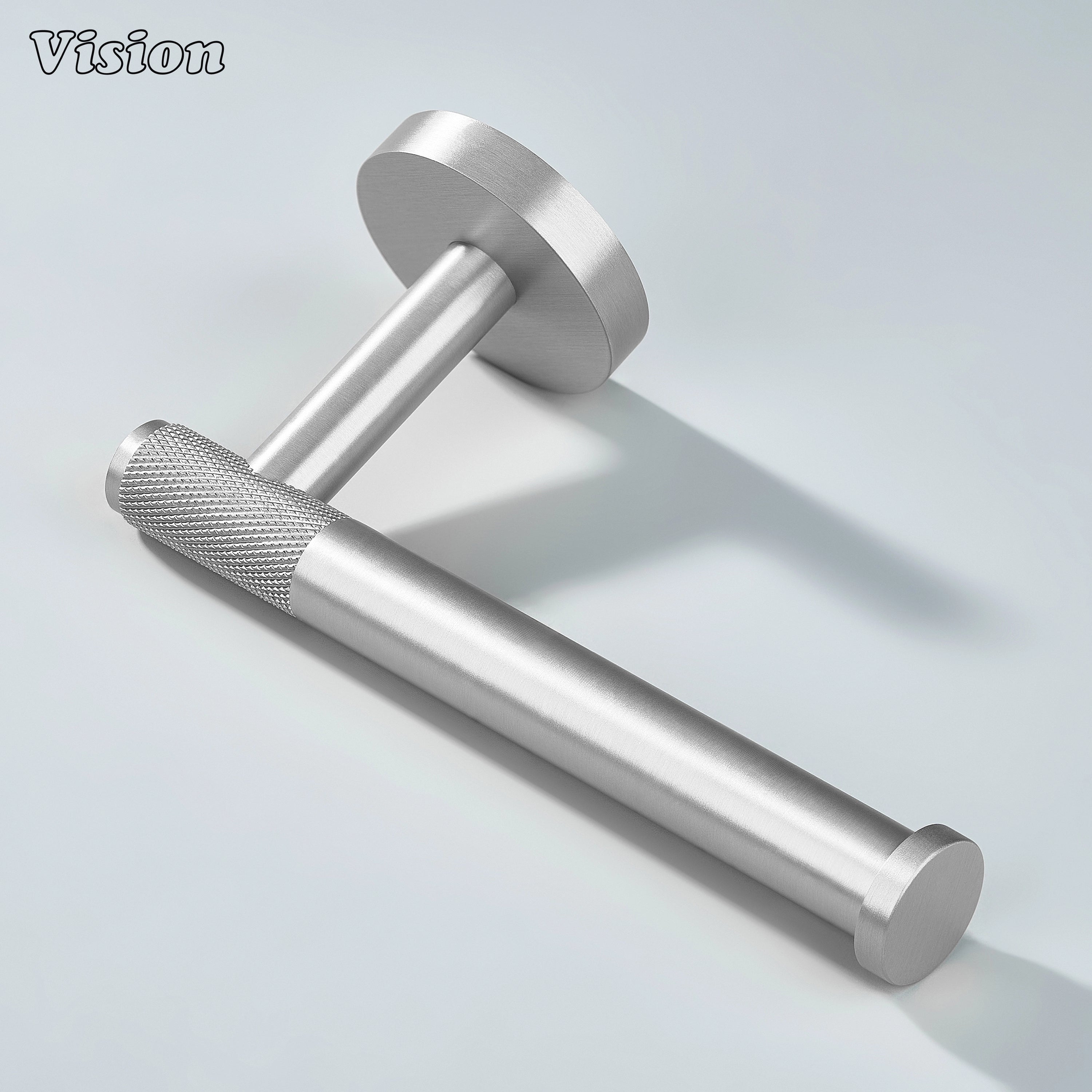 Modern silver brass toilet paper holder for residential washrooms