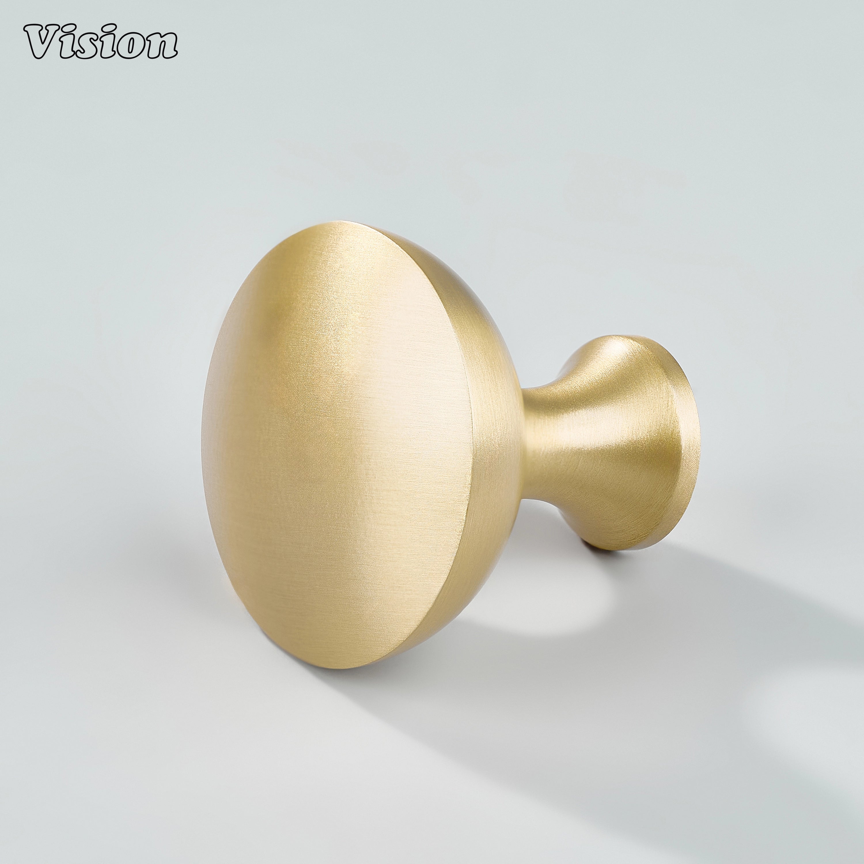 Shop Oculus Bevel Round Brass Cabinet Knob in Gold. Premium solid brass knob for cabinets, drawers, wardrobes and modern furniture.