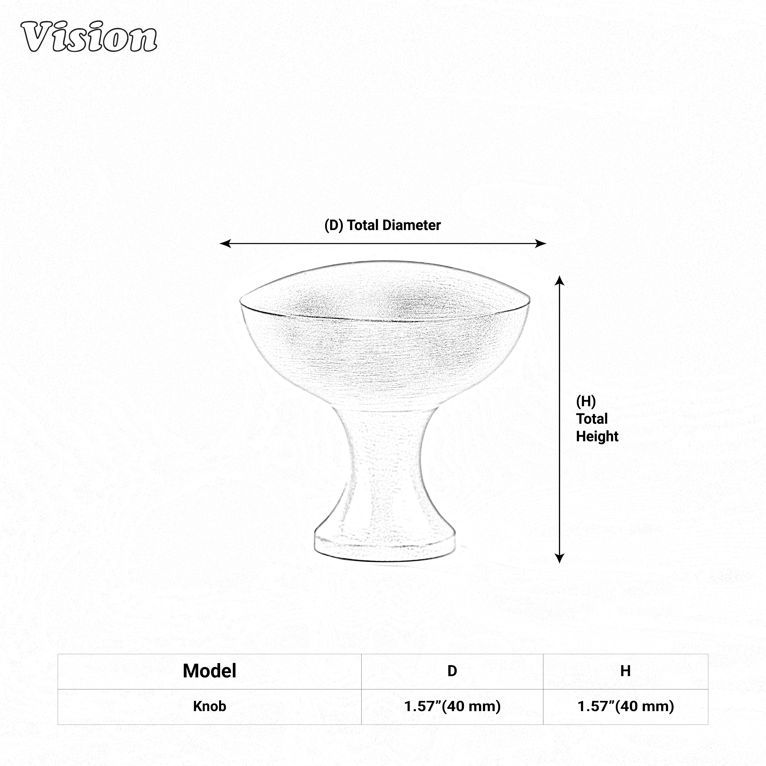 Silver round brass knob with refined base for interior cabinetry