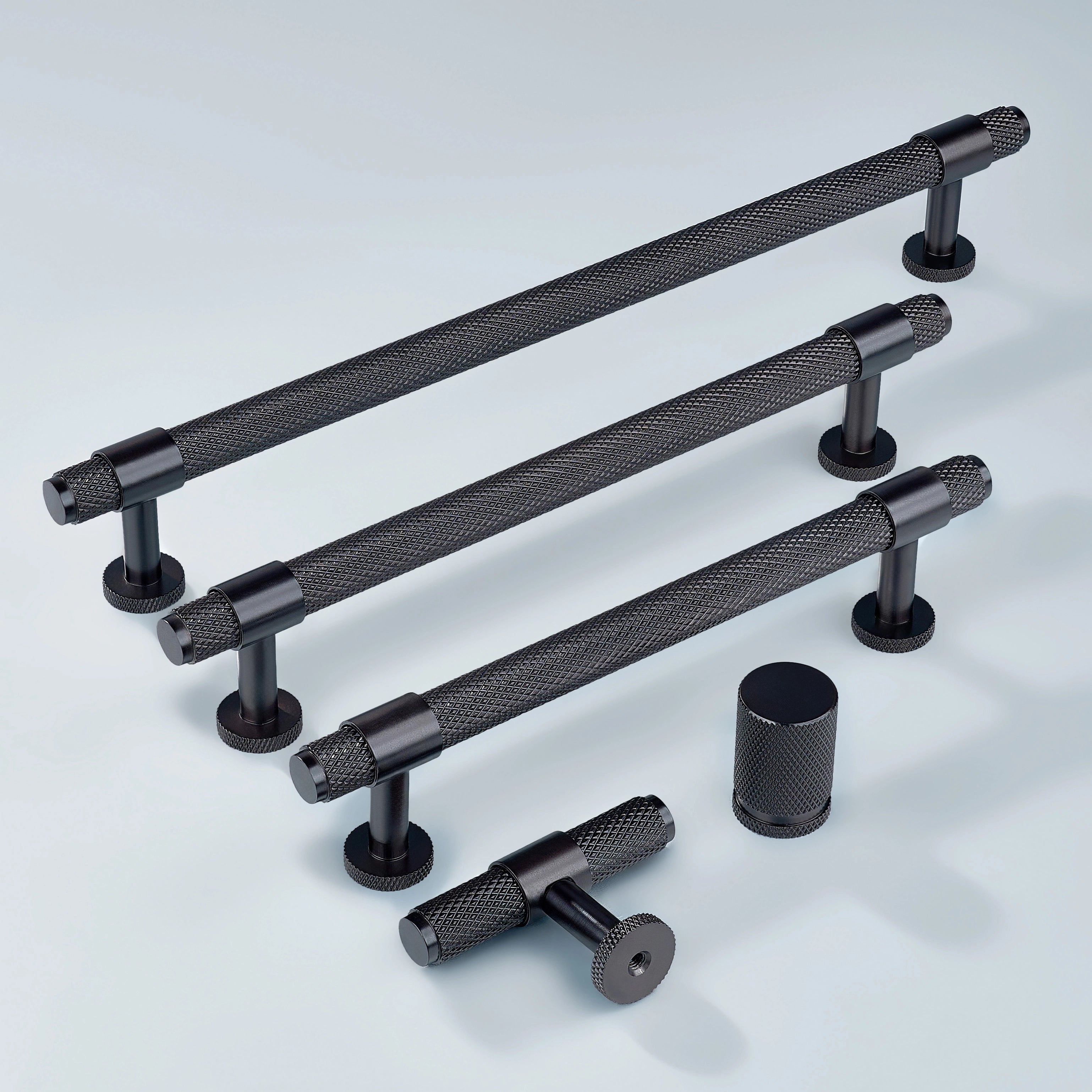 Diamond Knurled Cabinet Handles, T shape and round shape Cabinet Knob in oil rubbed bronze