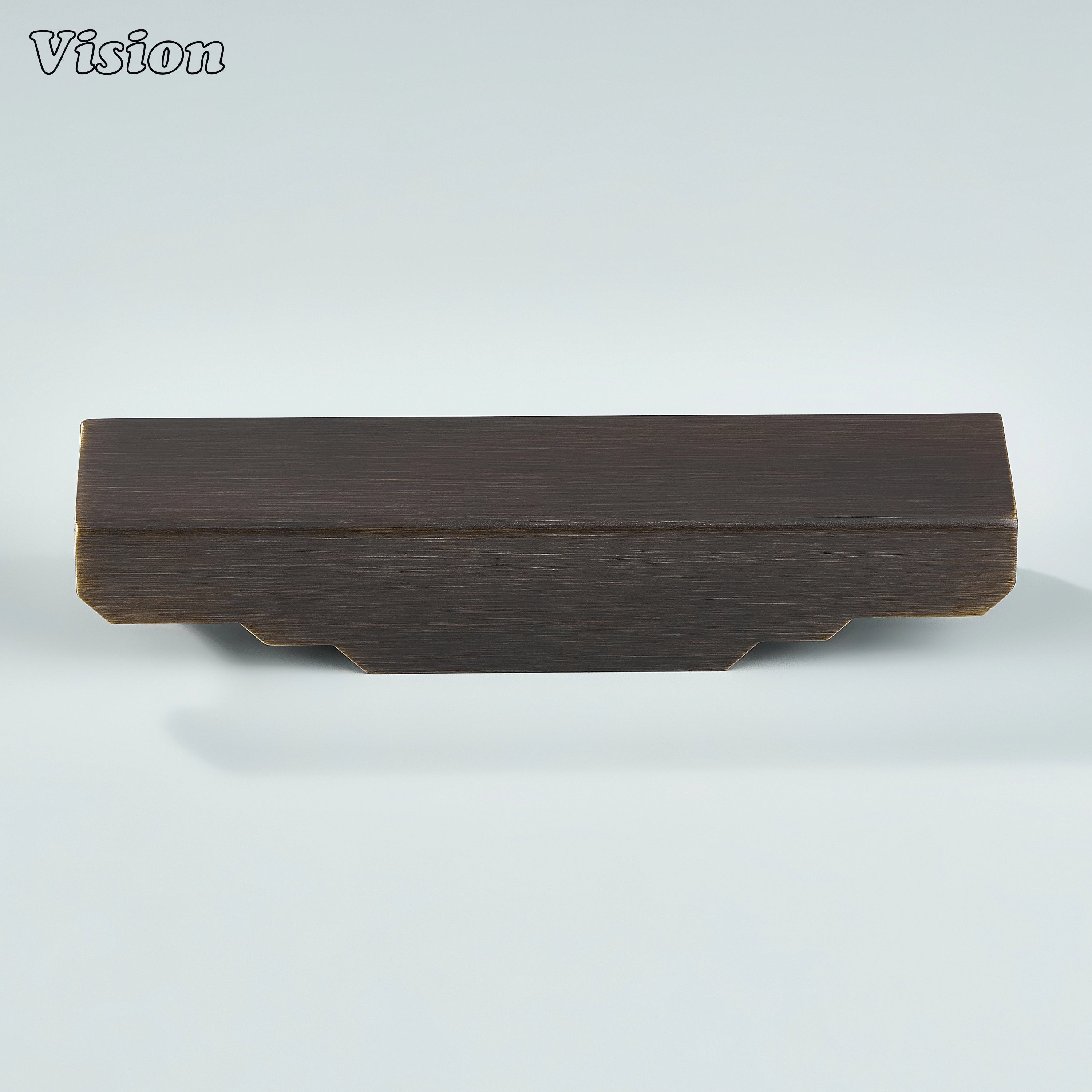 Antique Bronze cabinet handle plain brass edge pull for drawer units