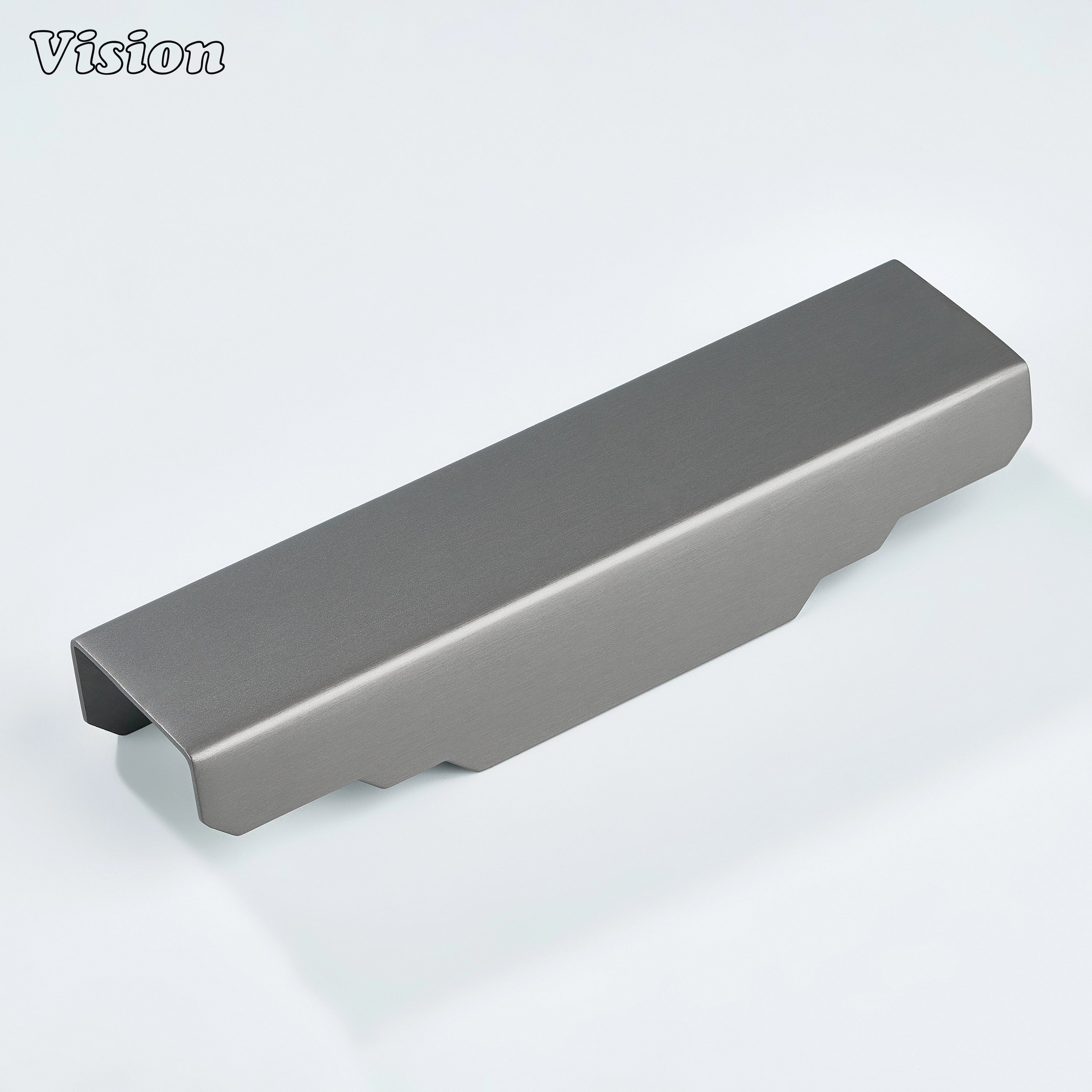 Gunmetal cabinet handle linear profile lip pull for wardrobe shutters