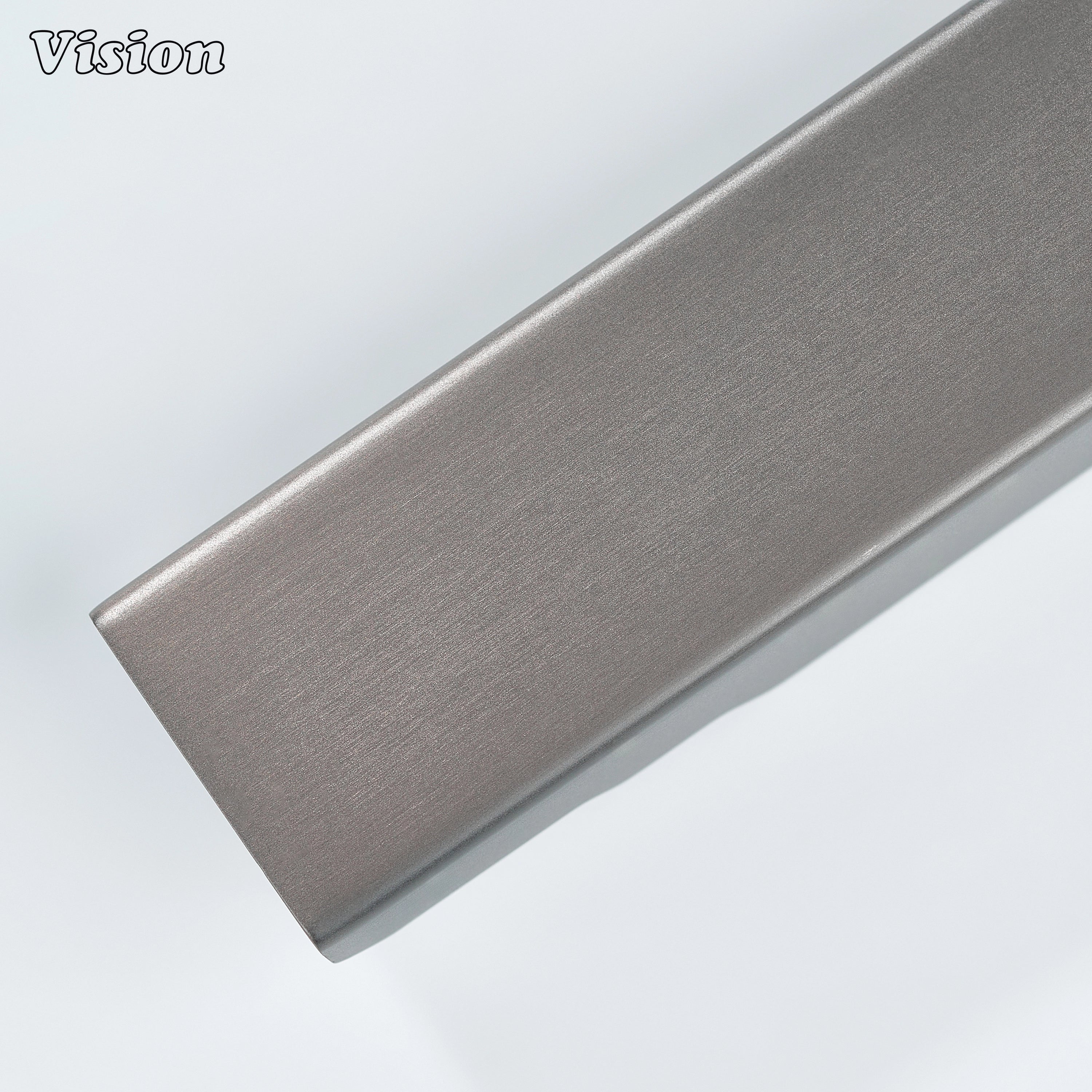 Gunmetal cabinet handle 3 section edge lip pull for modular kitchen cabinets