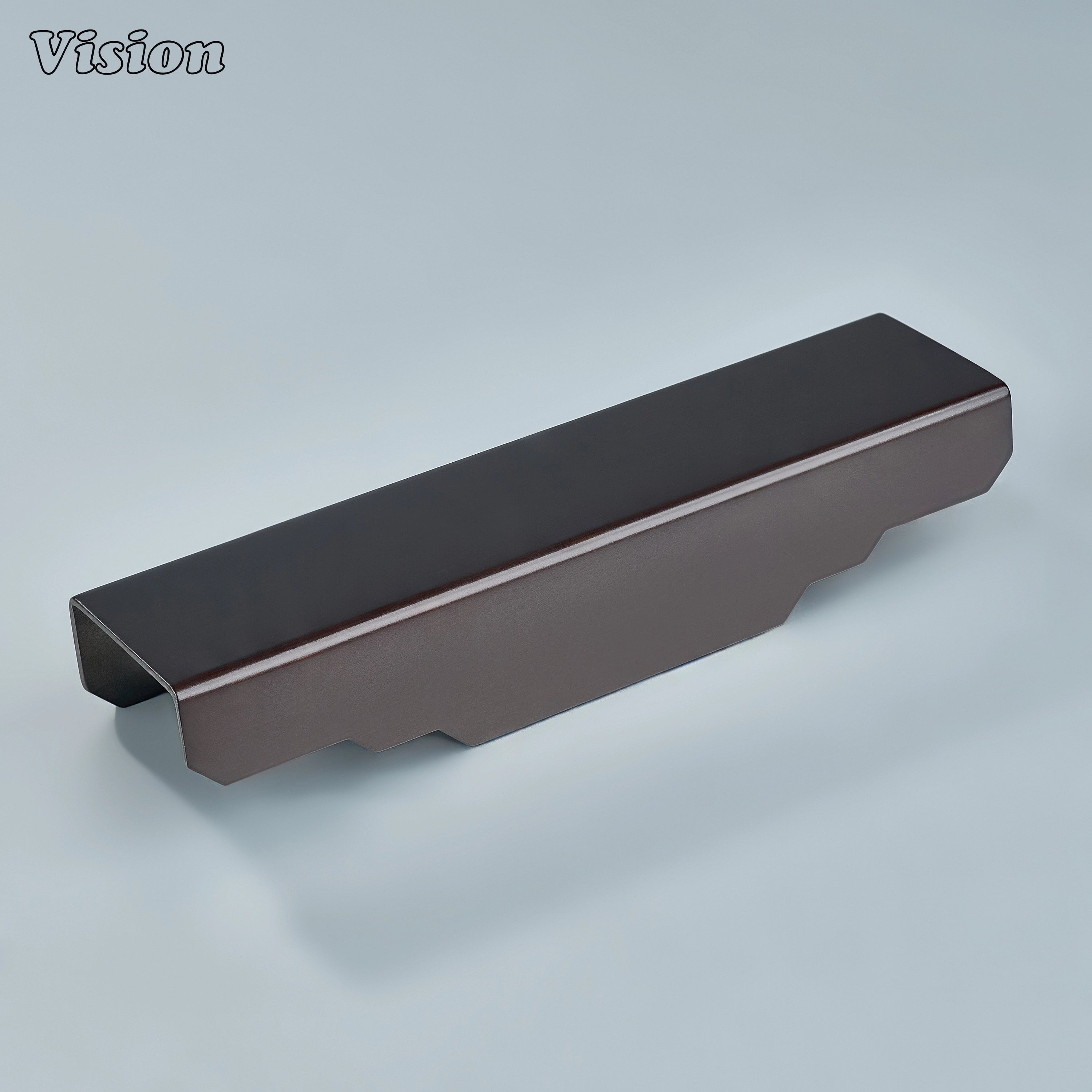 Oil Rubbed Bronze cabinet handle linear profile lip pull for wardrobe doors