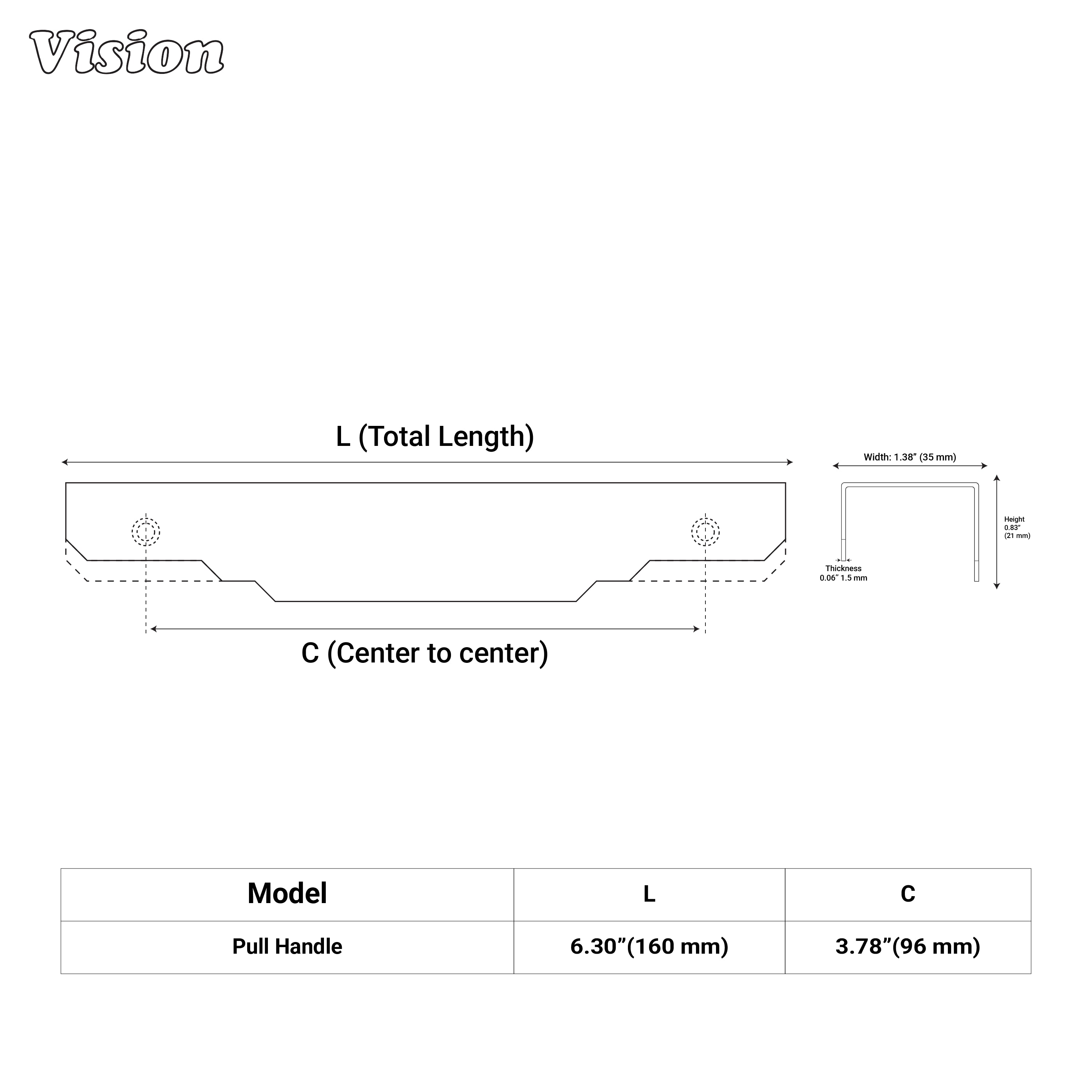 Oil Rubbed Bronze cabinet handle edge mounted plain bar for bathroom drawers