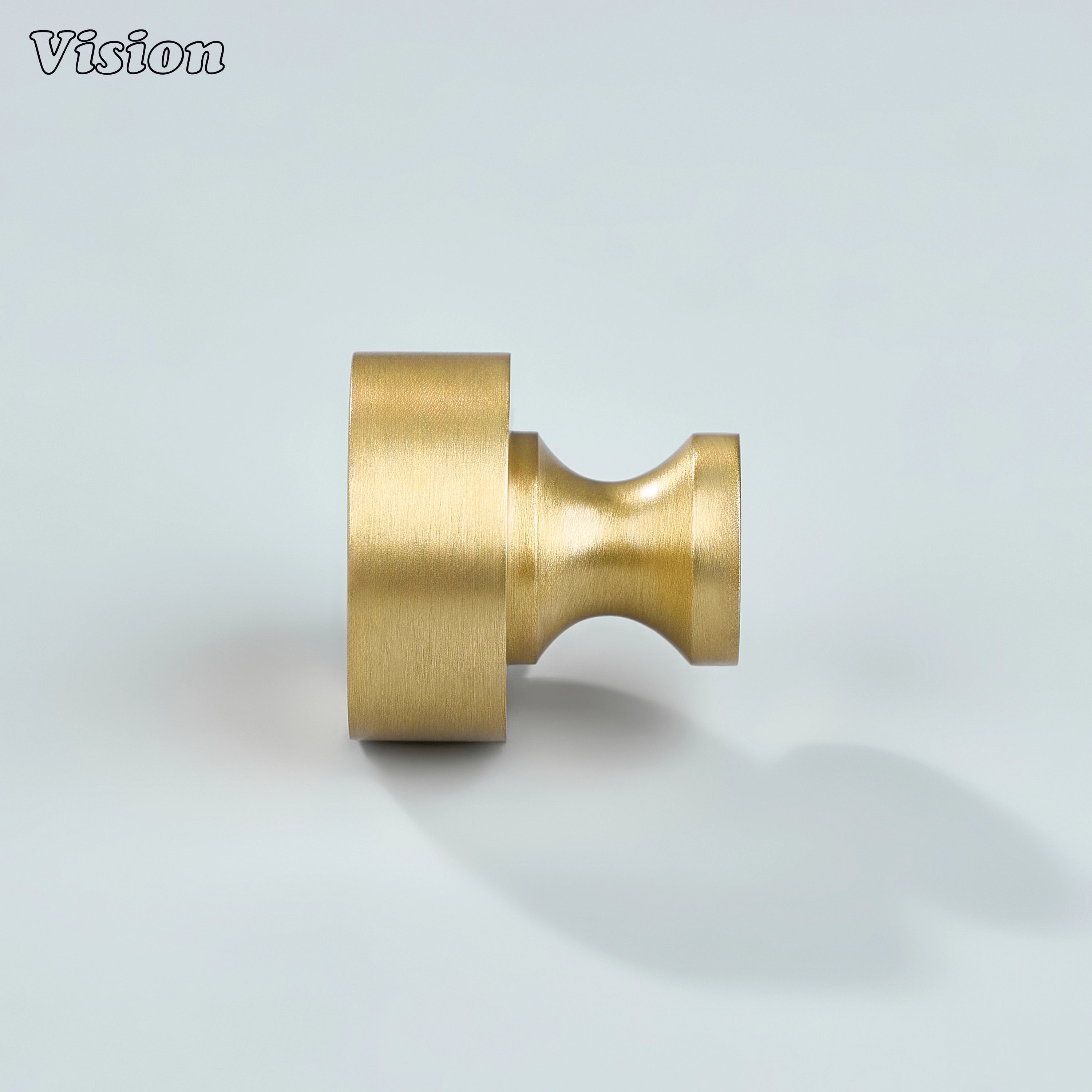 Solid brass gold cabinet knob with round shape for wardrobe storage