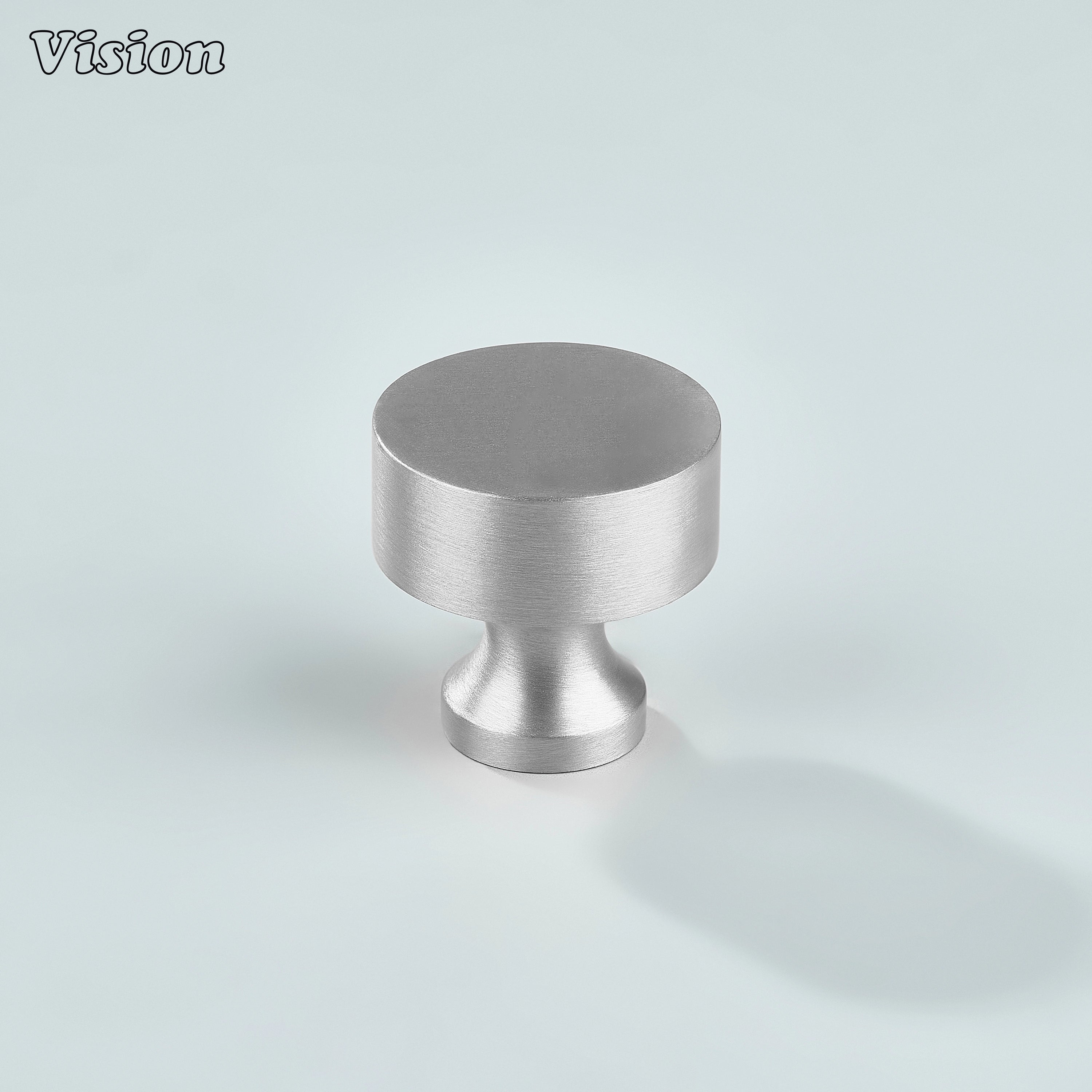 Plain round Silver cabinet knob for clean cabinet interiors