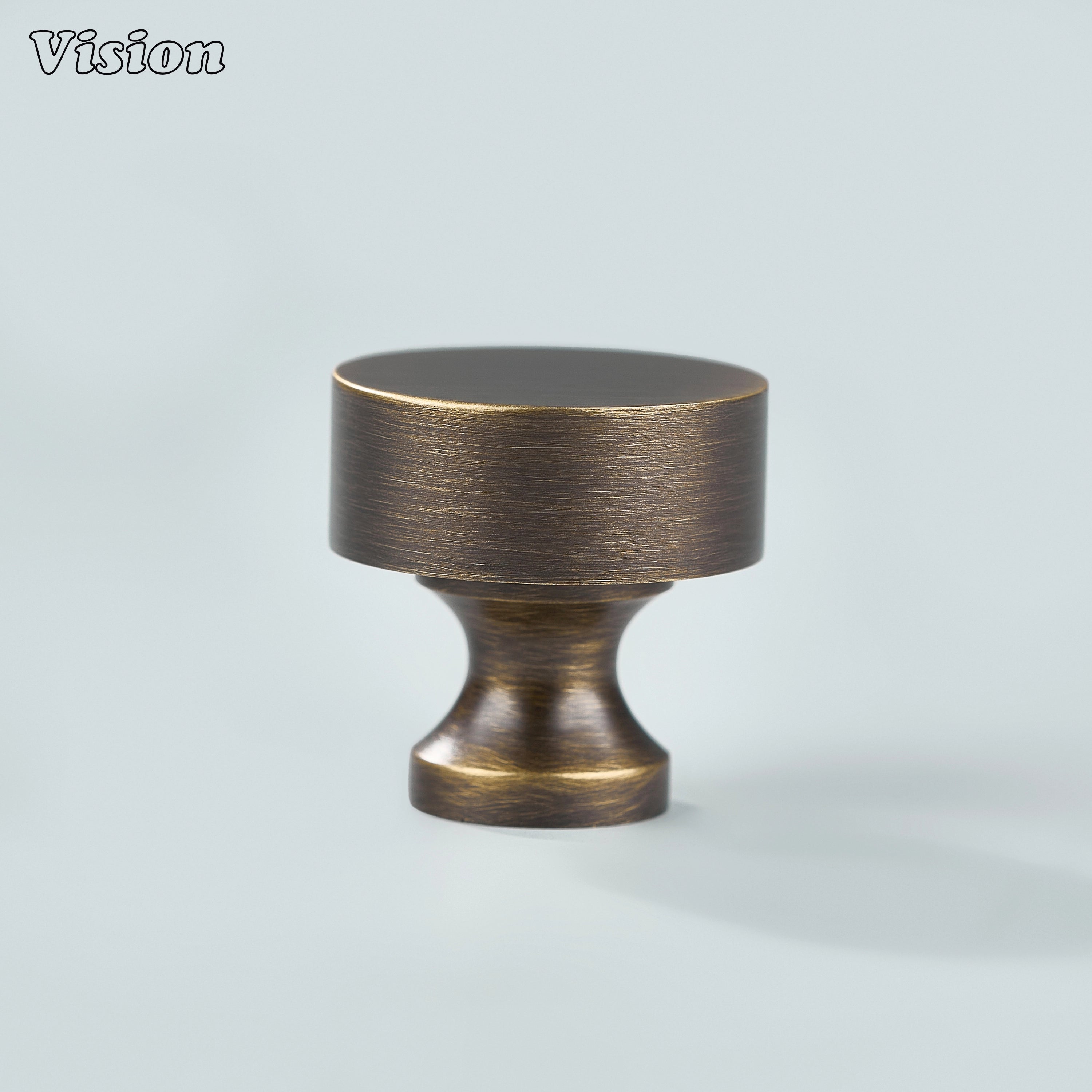 Round plain Antique Bronze brass cabinet knob for furniture drawers