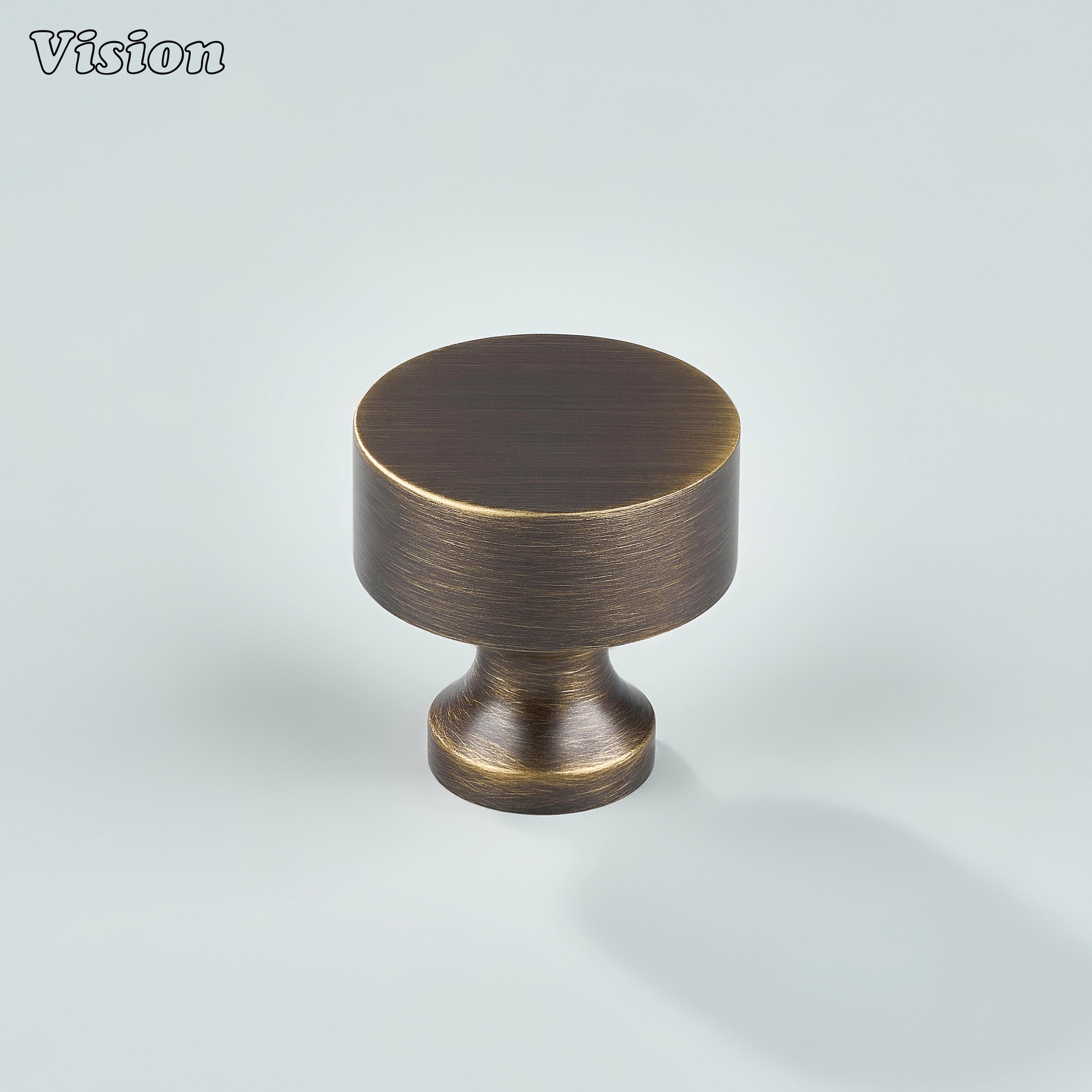 Plain round Antique Bronze cabinet knob for wooden cabinet fronts