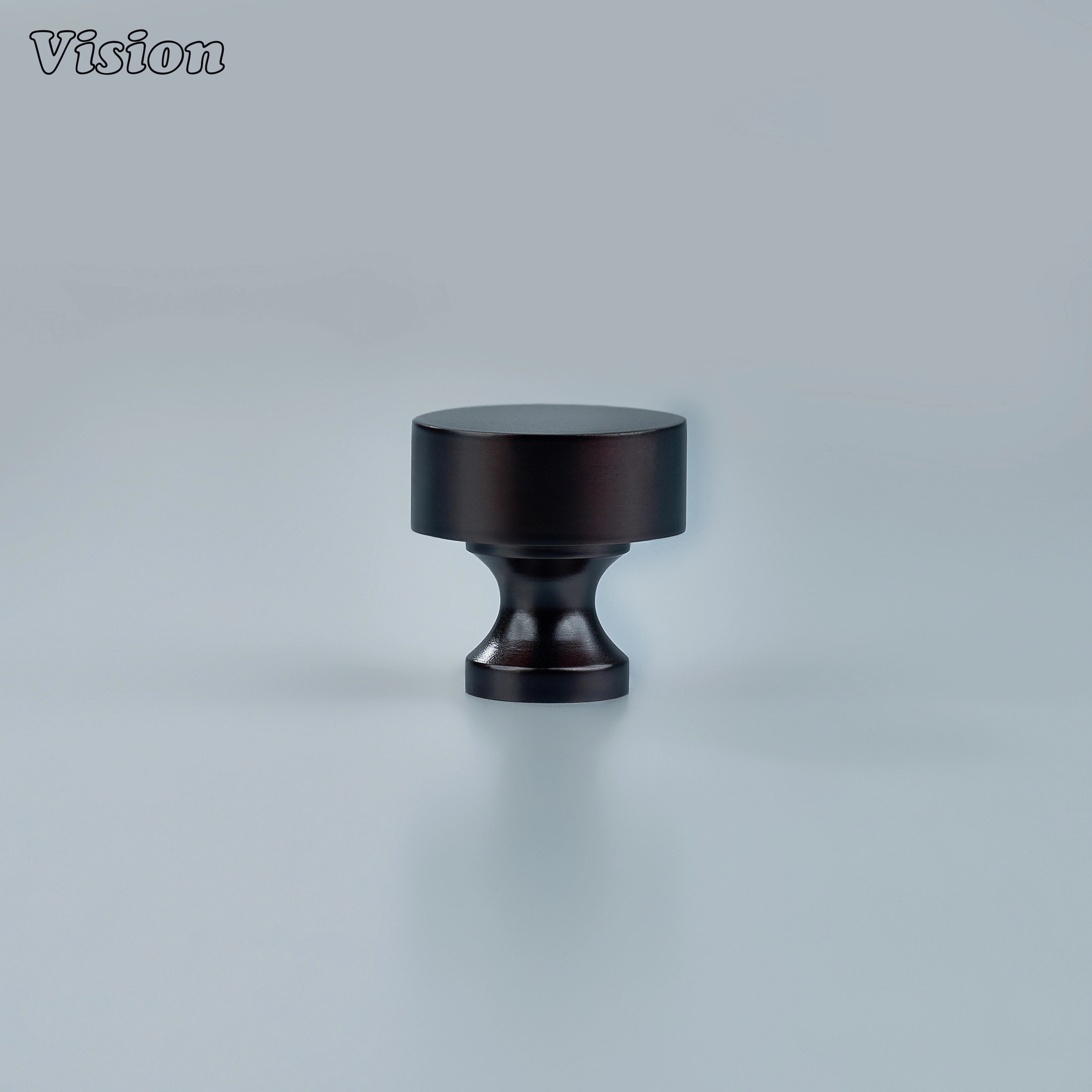 Round plain Oil Rubbed Bronze brass cabinet knob for furniture drawers