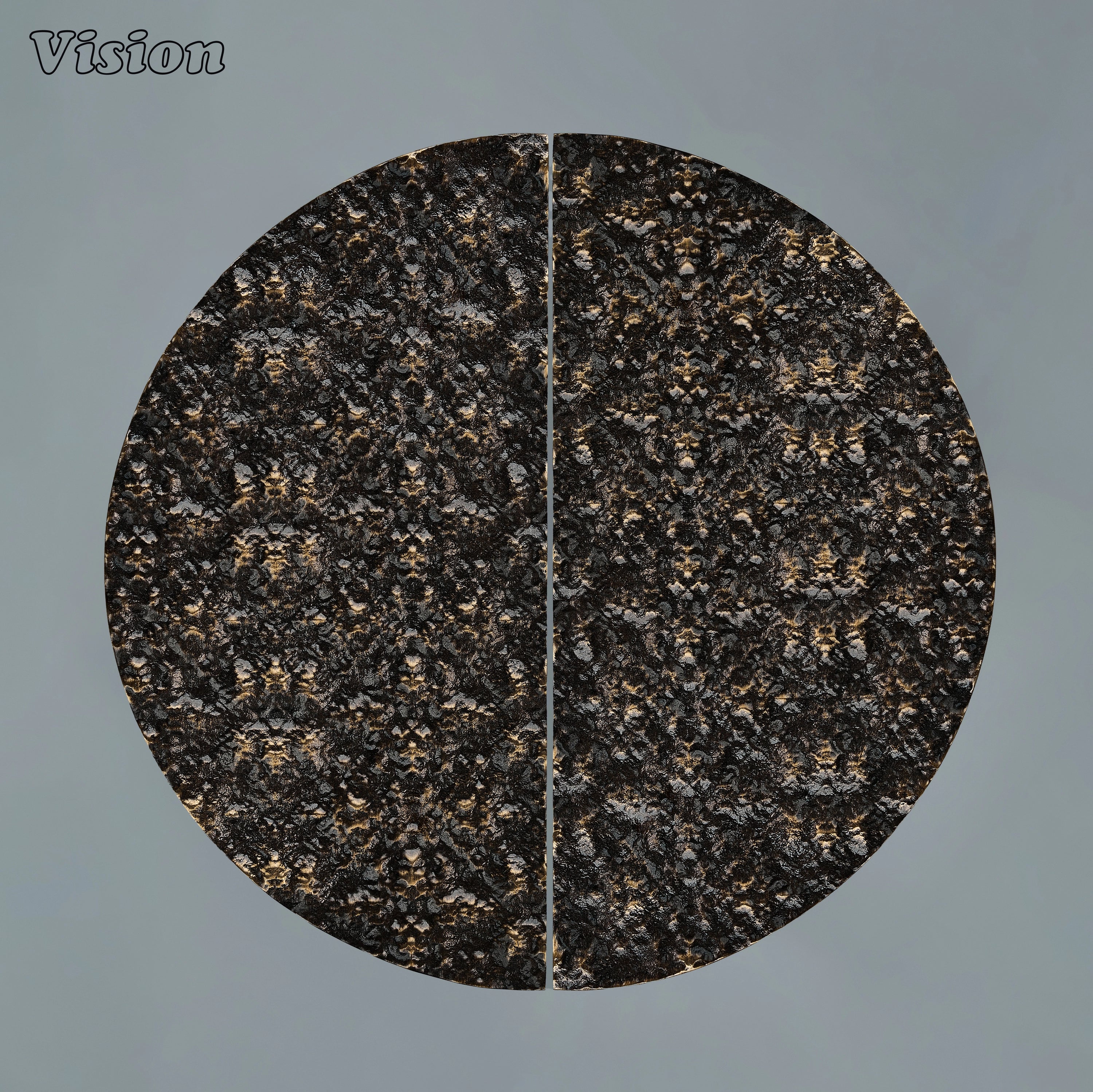Antique Bronze textured half round handcrafted handle for luxury cabinetry, wardrobes, and residential interiors.