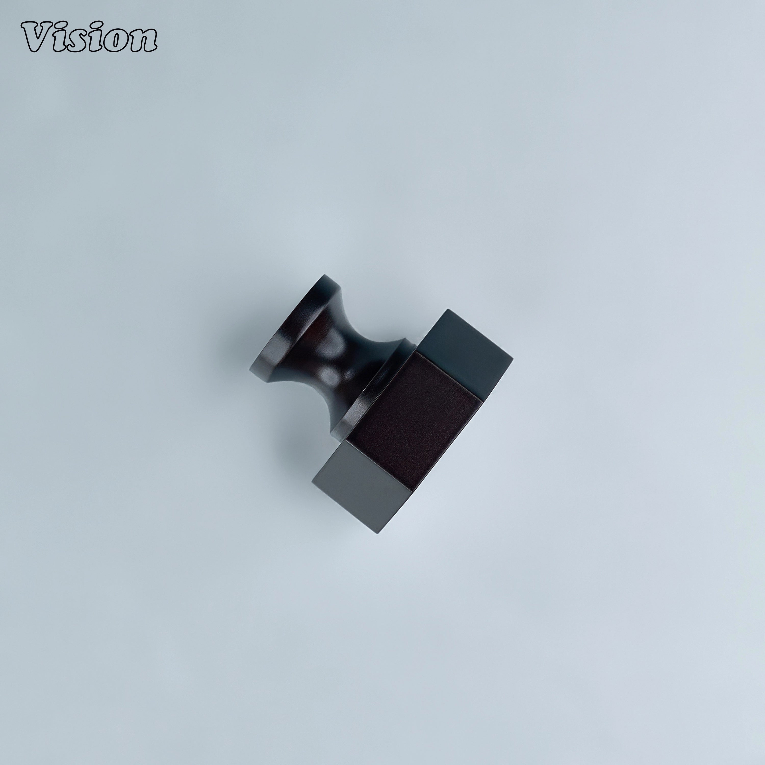 Premium cabinet knob in Oil Rubbed Bronze with plain hexagonal form