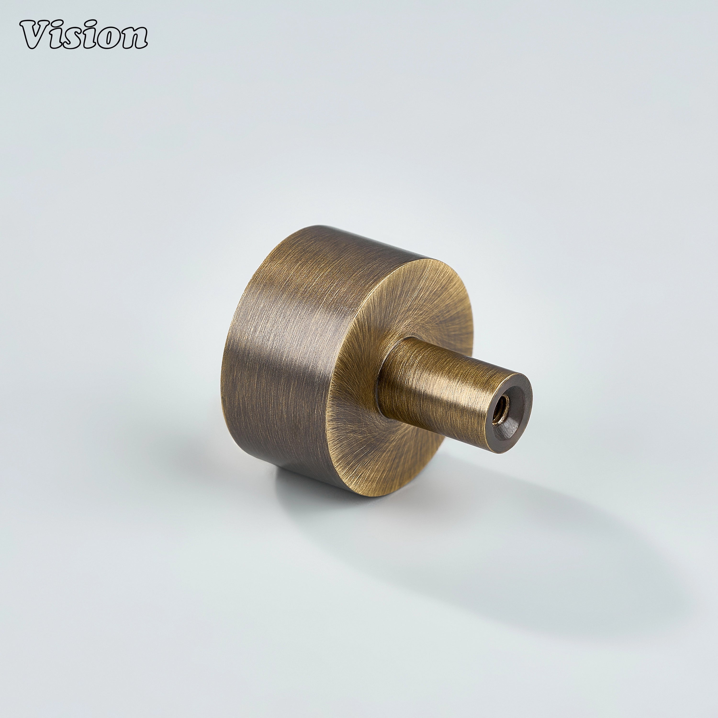Antique Bronze plain brass cabinet knob with cylindrical stem for furniture