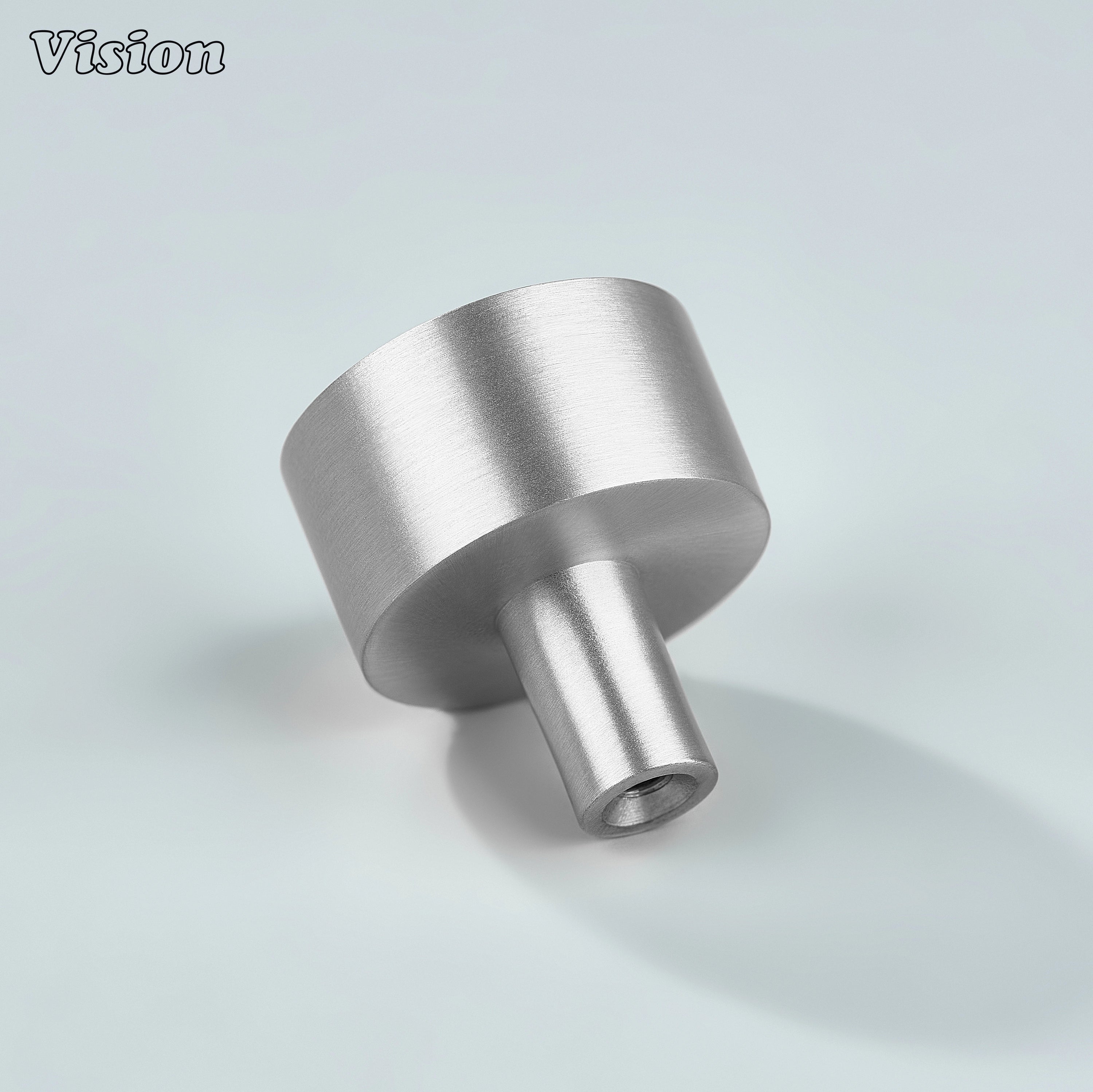 Silver solid brass round cabinet knob for wardrobe cabinets