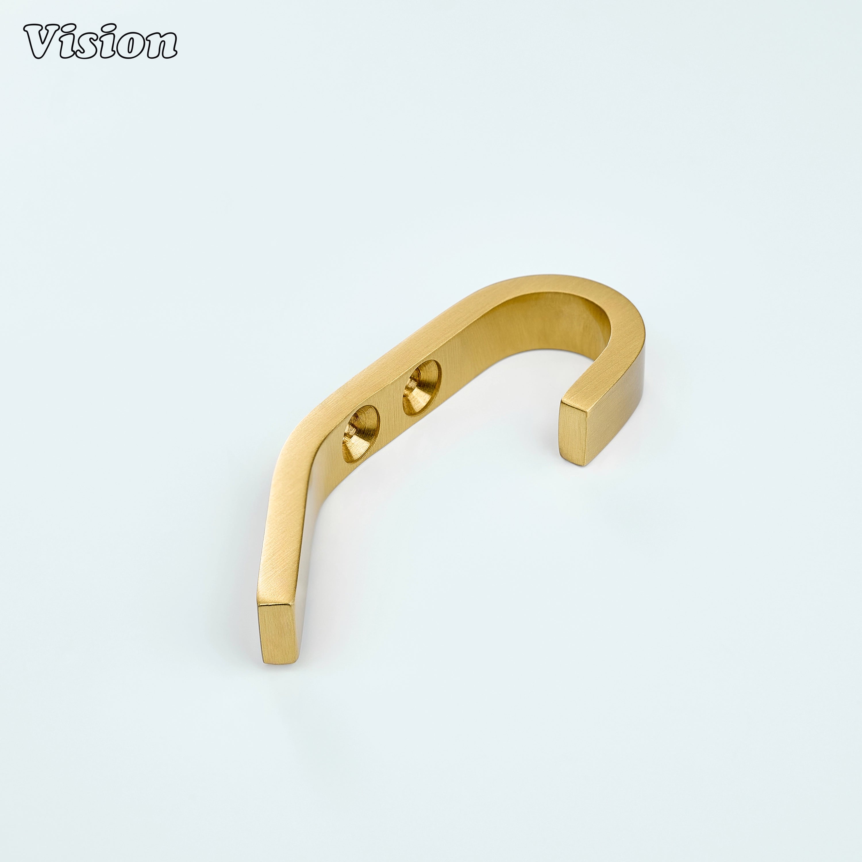 Solid brass Gold wall hook with compact flat profile, ideal for bedroom doors to hang coats and accessories