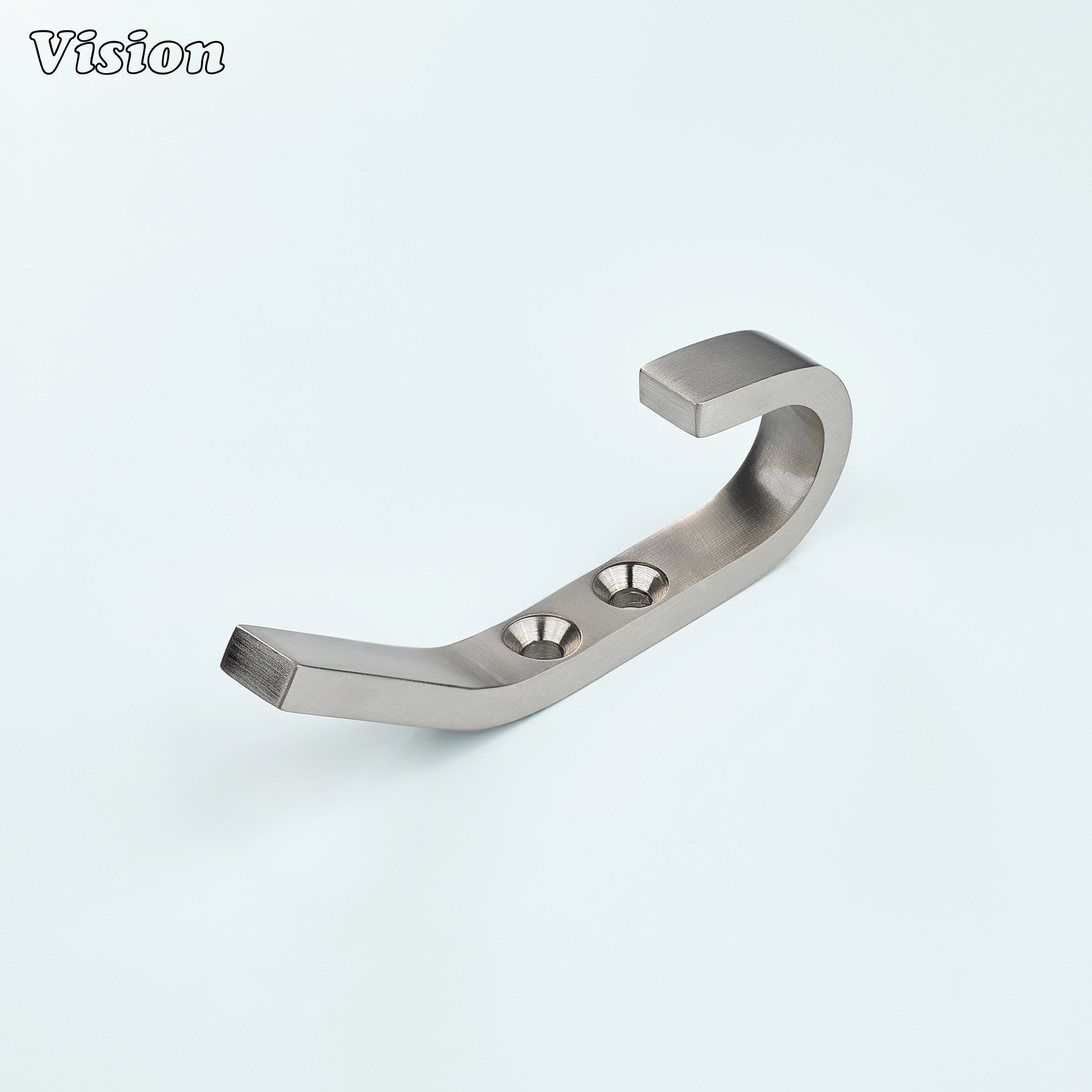 Silver wall hook with premium brass construction for bedroom door hanging