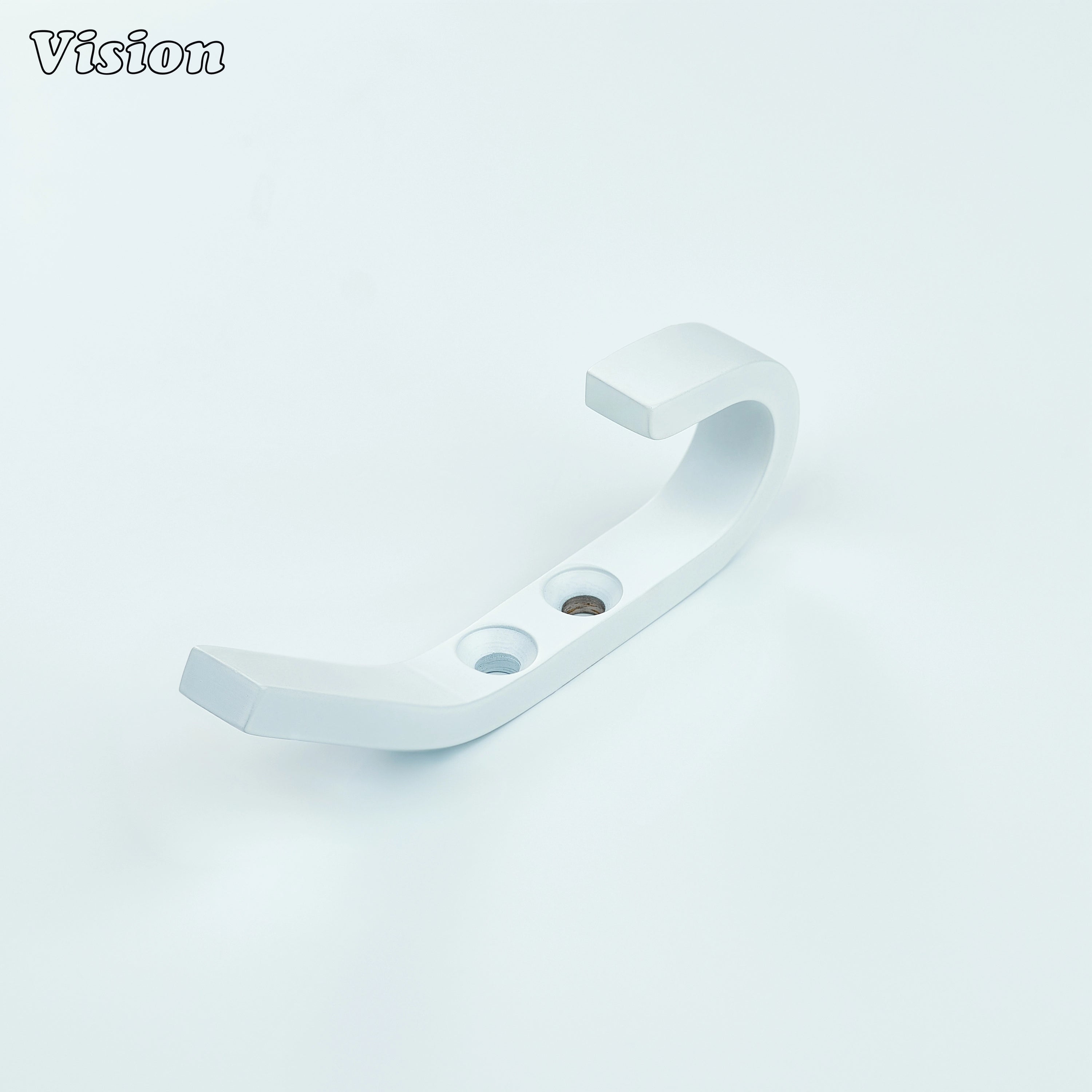 White solid brass wall hook with angular flat form for bedroom door hat hanging