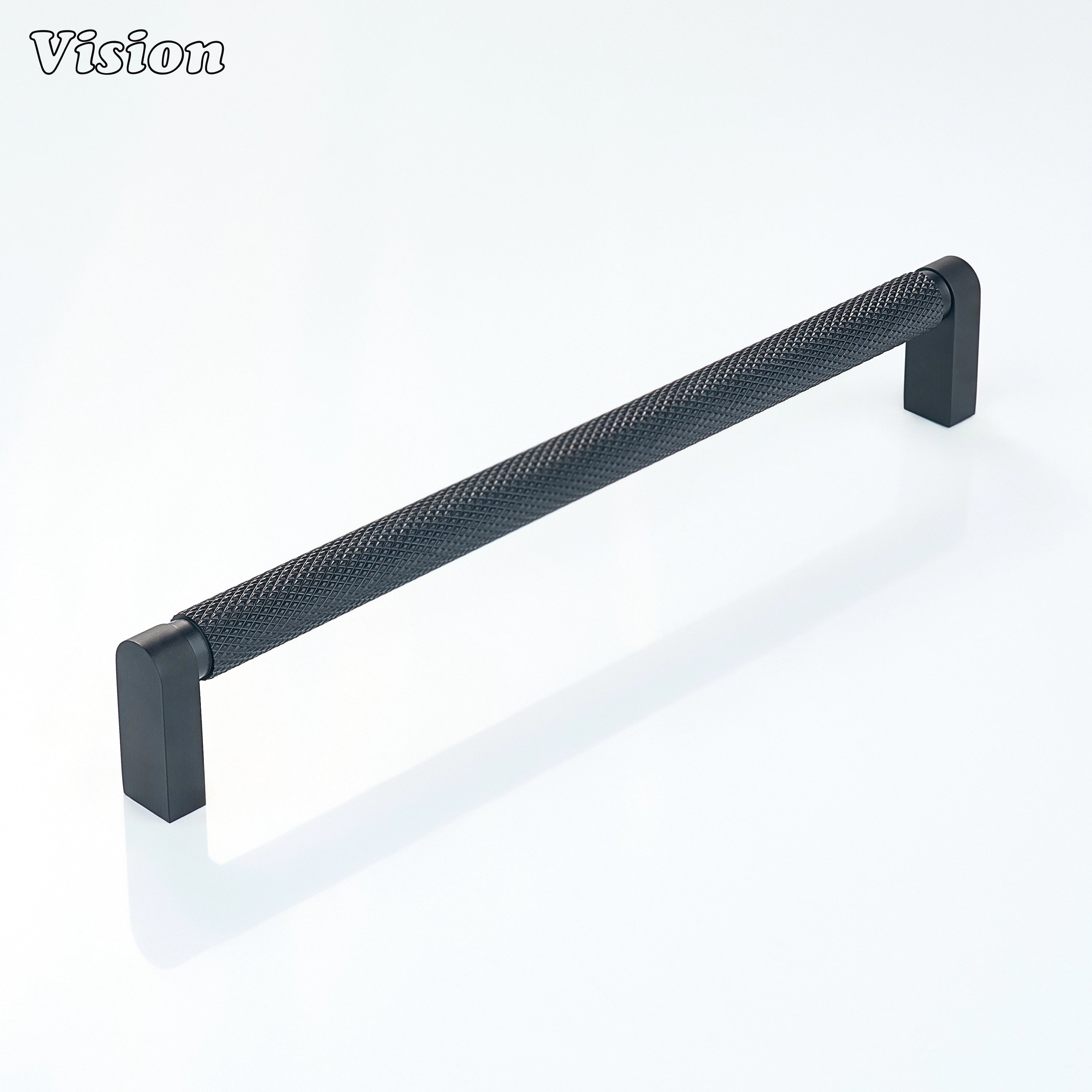 Premium Black knurled cabinet handle bar for kitchen cabinetry