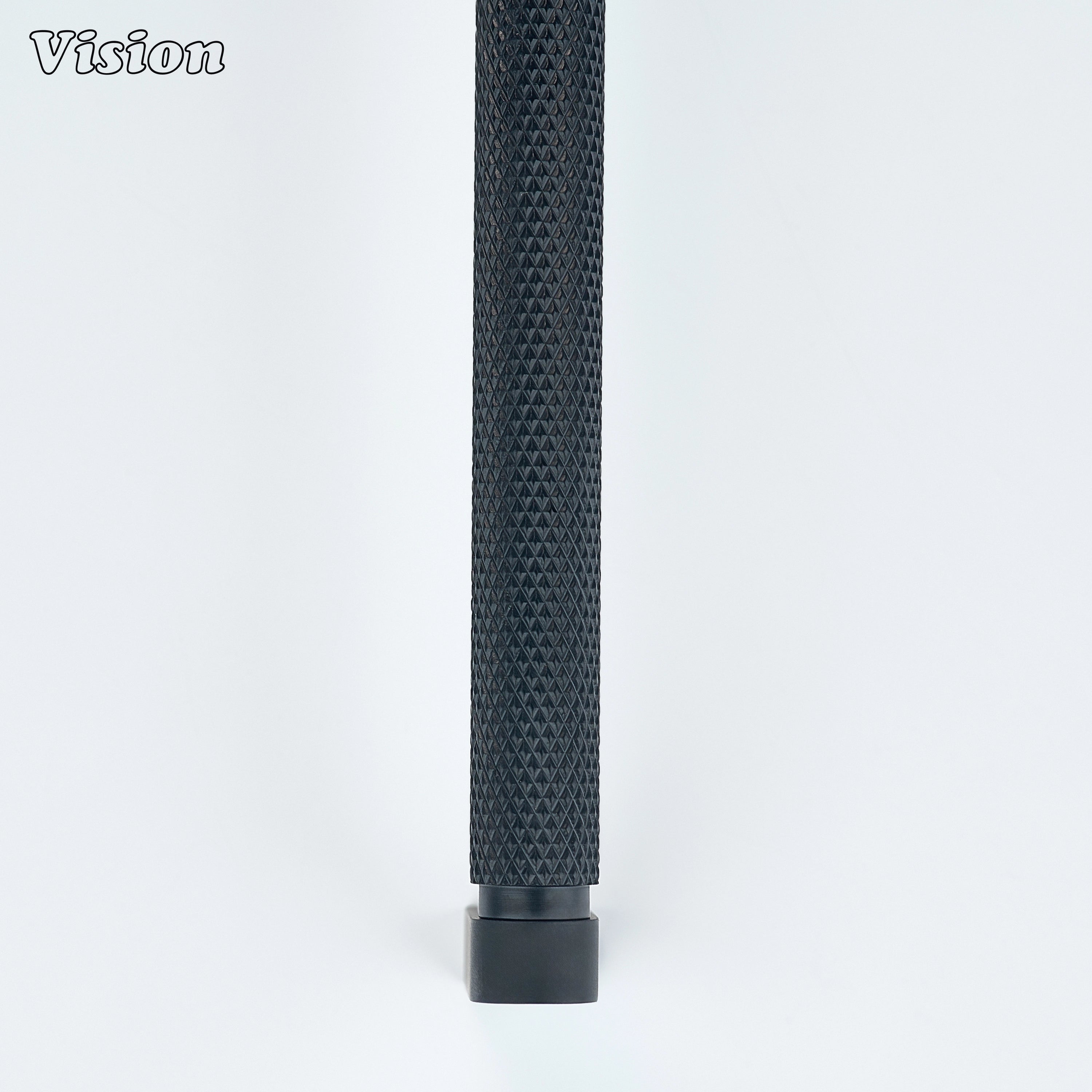 Modern Black knurled cabinet handle enhancing minimalist furniture