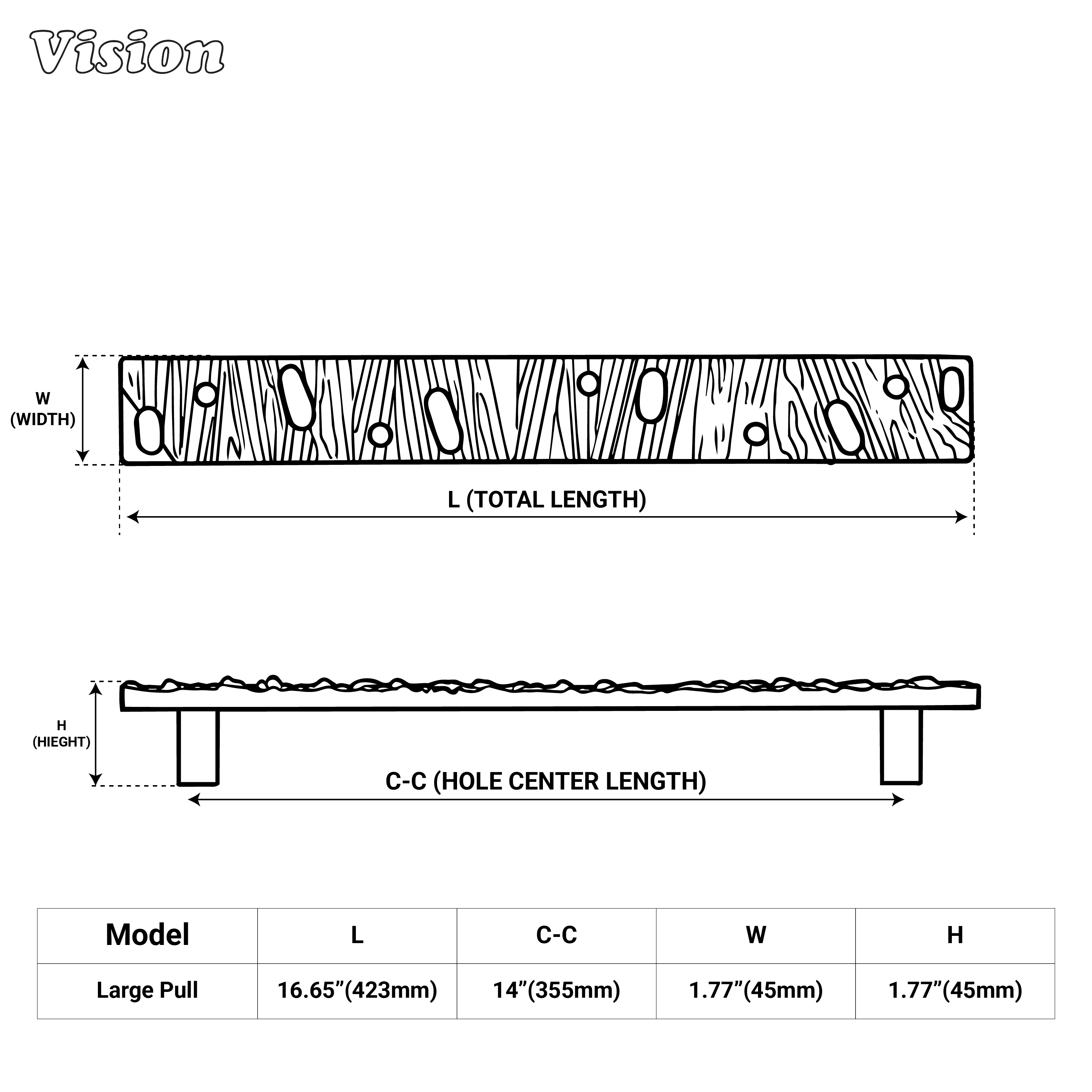 Artisan gold handcrafted door handle with volcanic profile for luxury dressing room closets