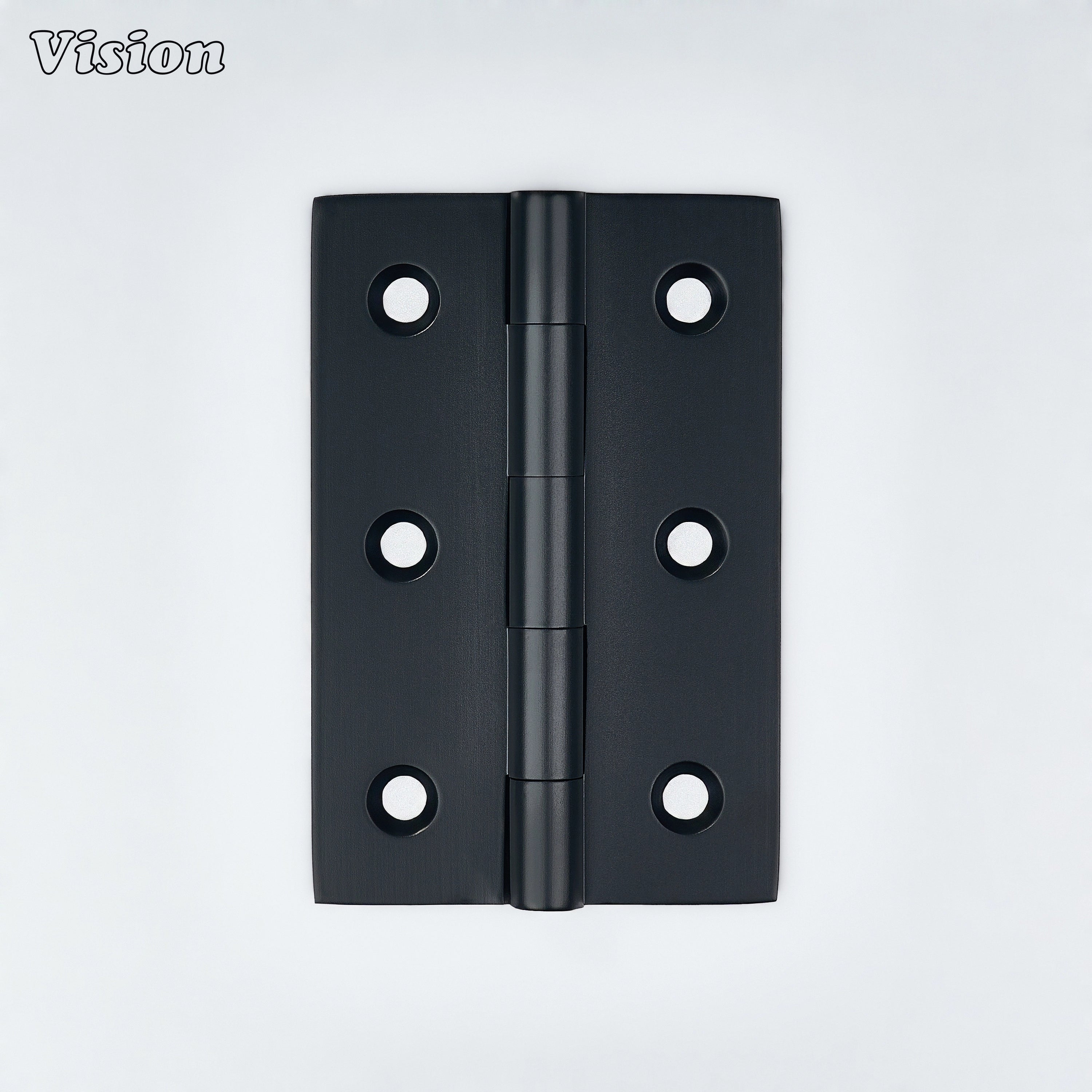 Plain black cabinet hinge with knuckle pin for furniture doors