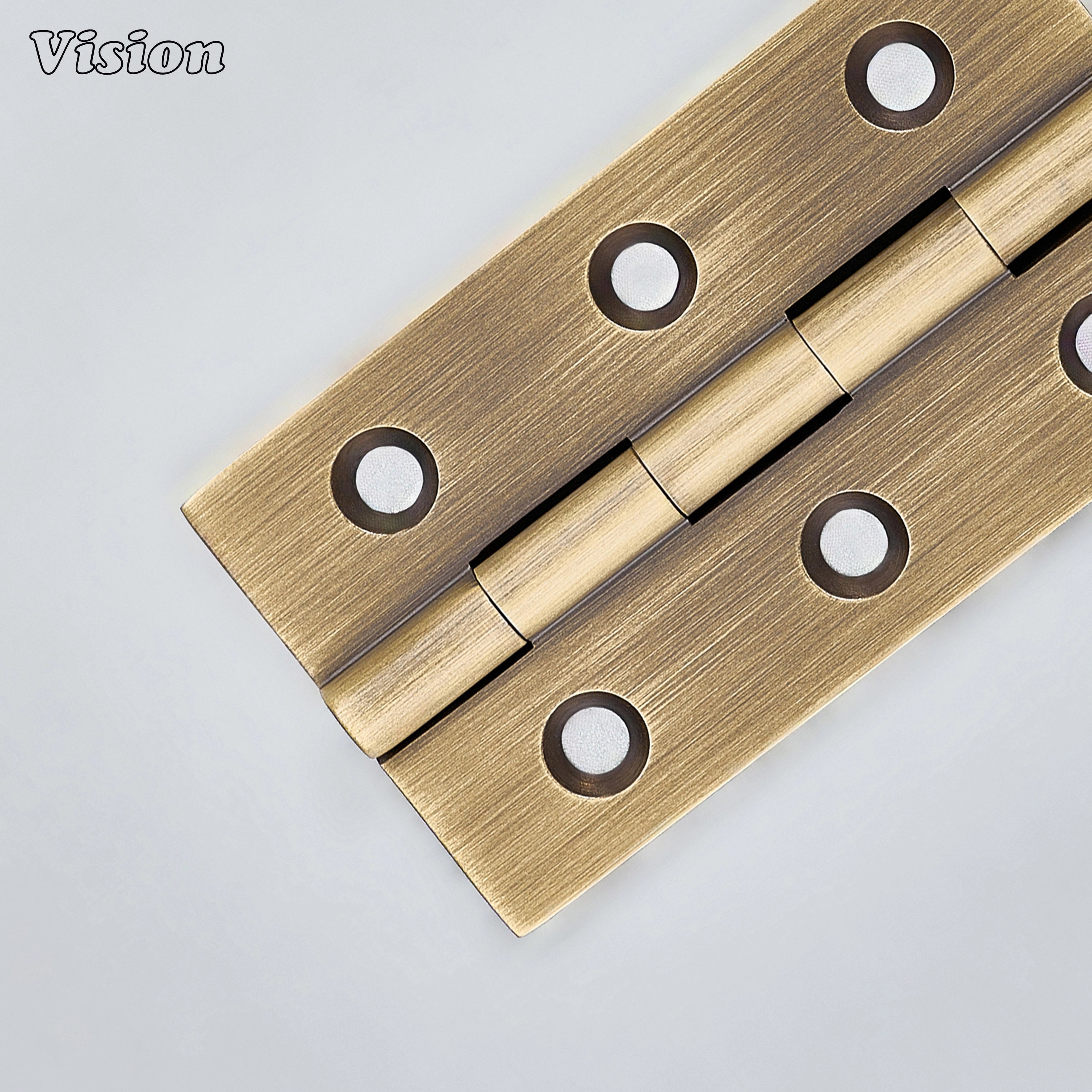 Rectangular antique bronze brass hinge designed for cabinet shutters