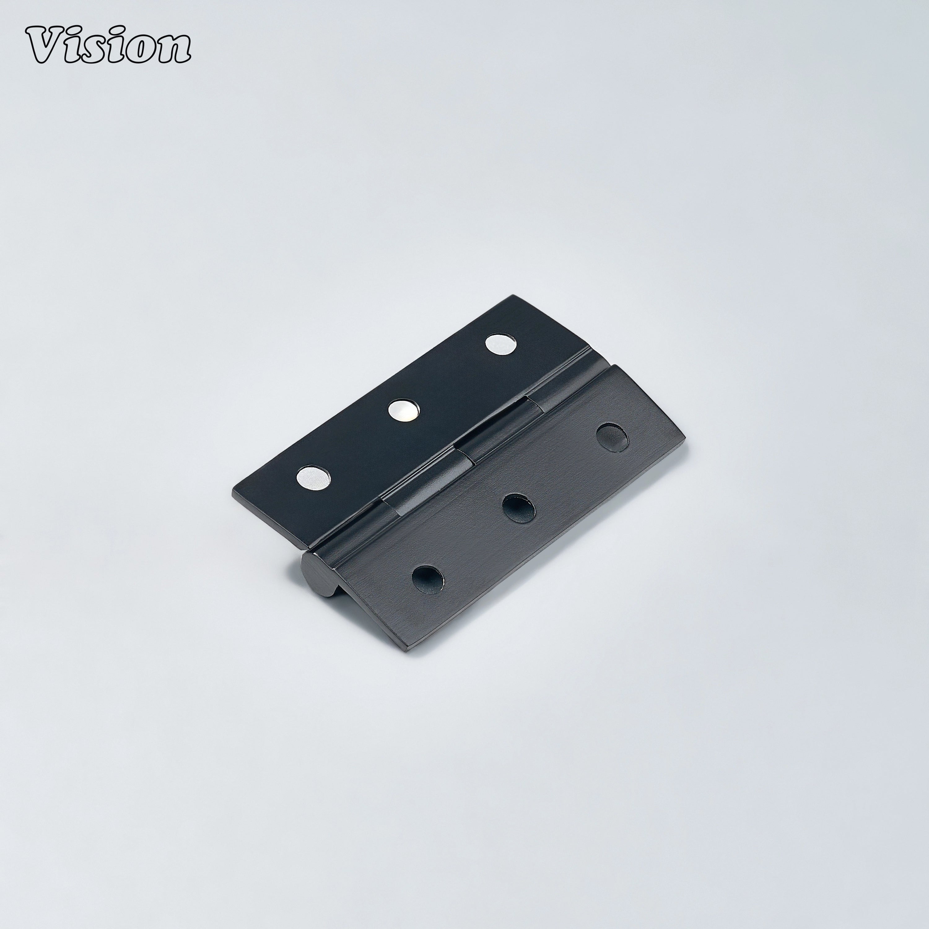Compact black brass cabinet hinge for kitchen cupboards
