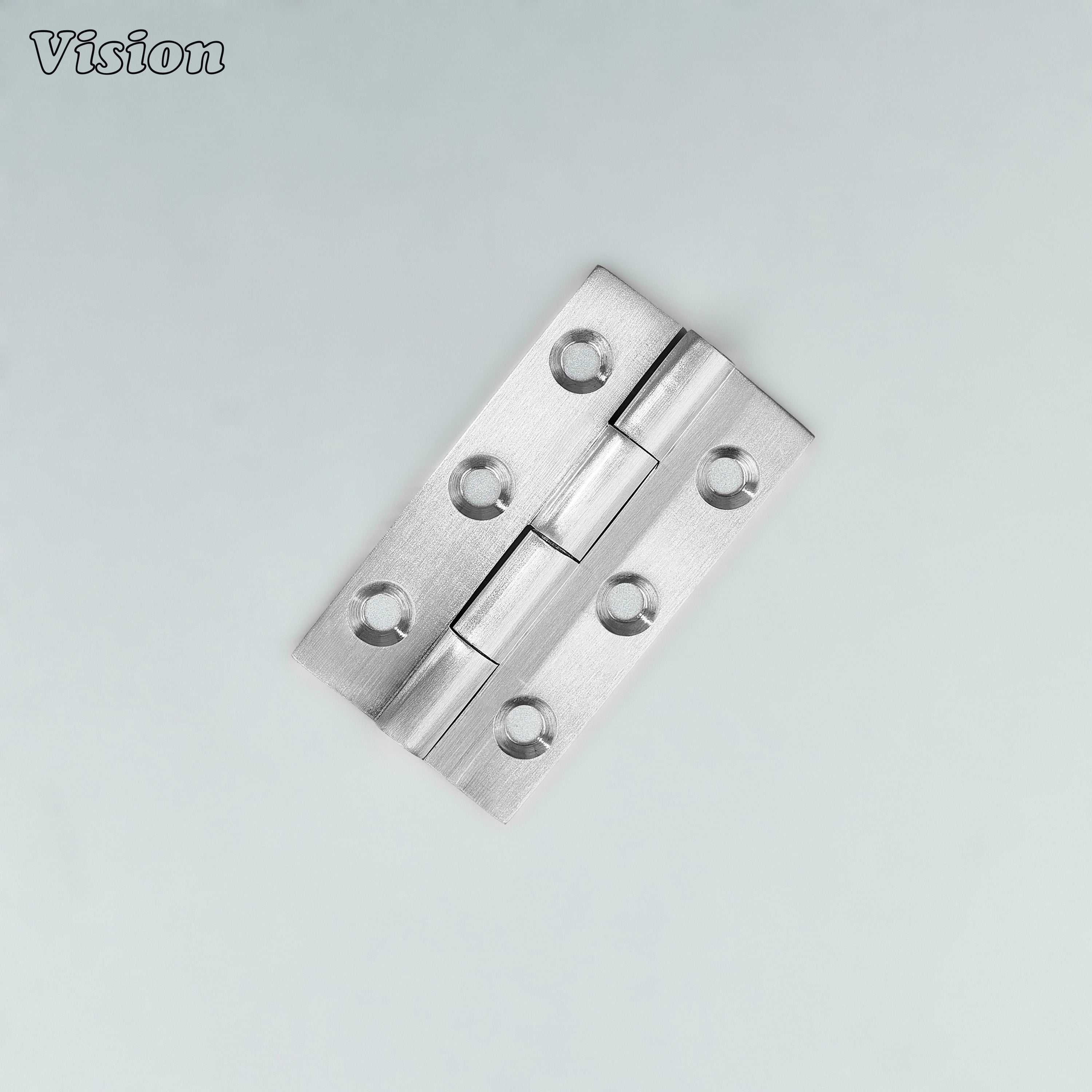 Rectangular silver brass hinge for cabinet and furniture doors