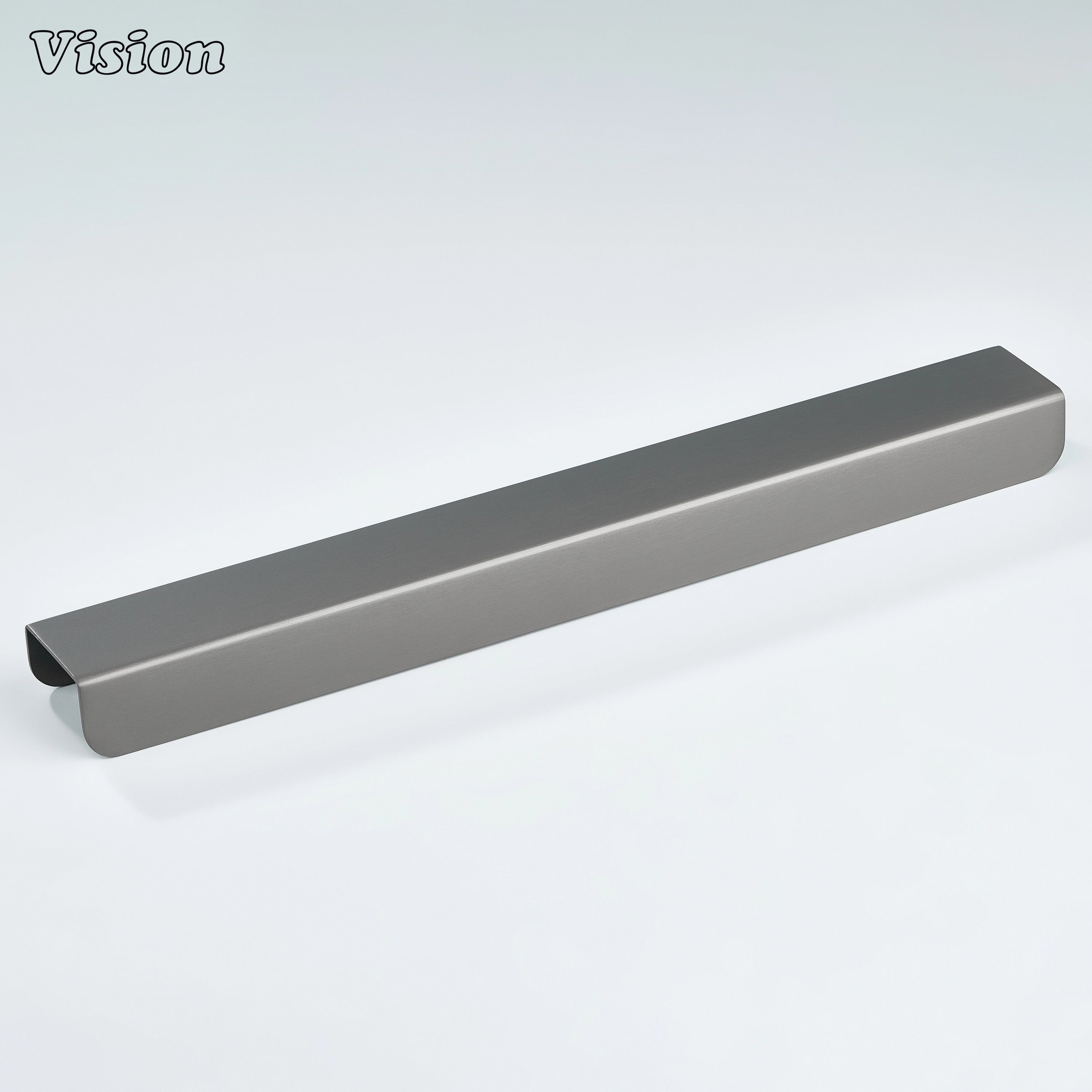 Gunmetal cabinet handle solid brass curve lip profile for drawers