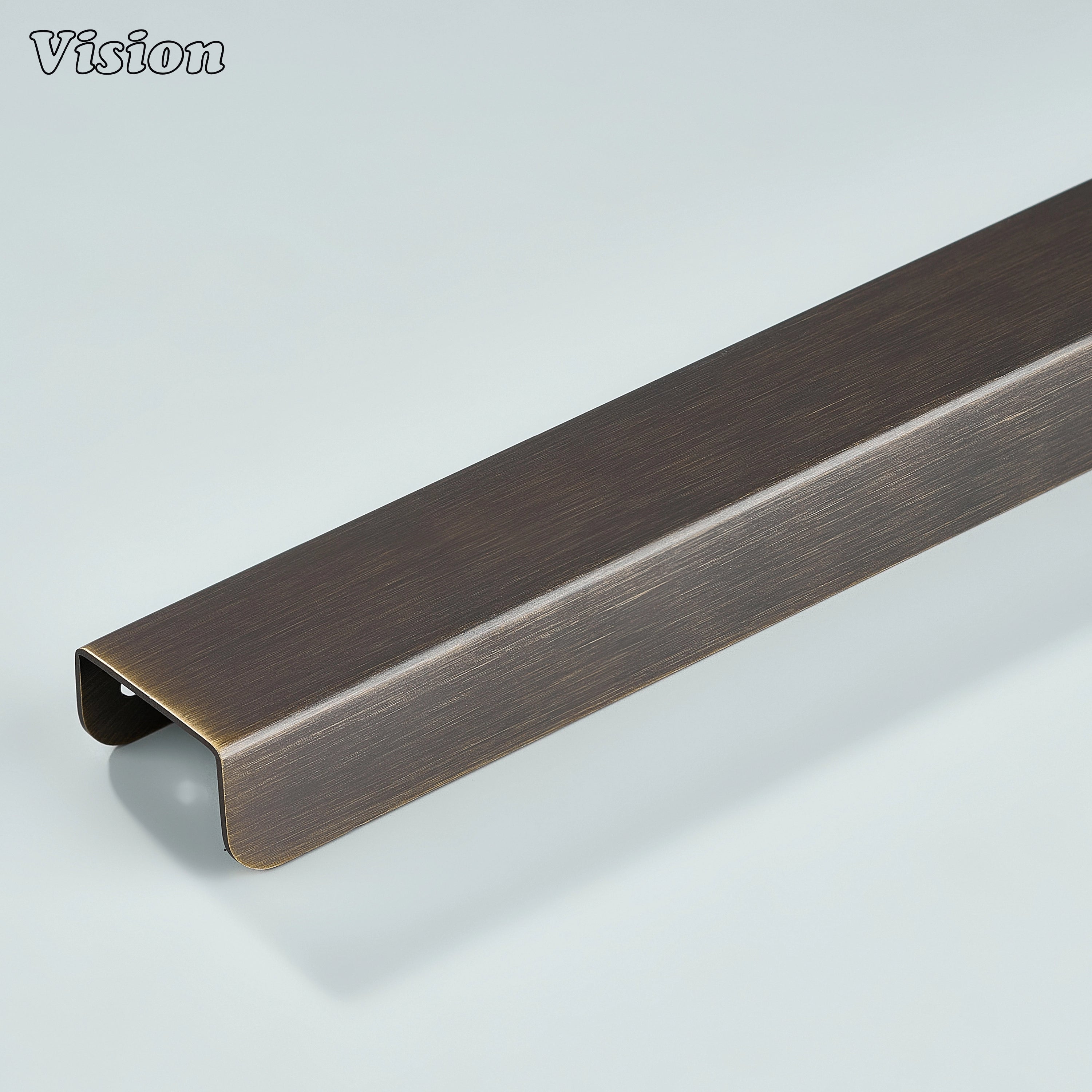 Antique Bronze cabinet handle plain curve lip pull bar for kitchen cabinets