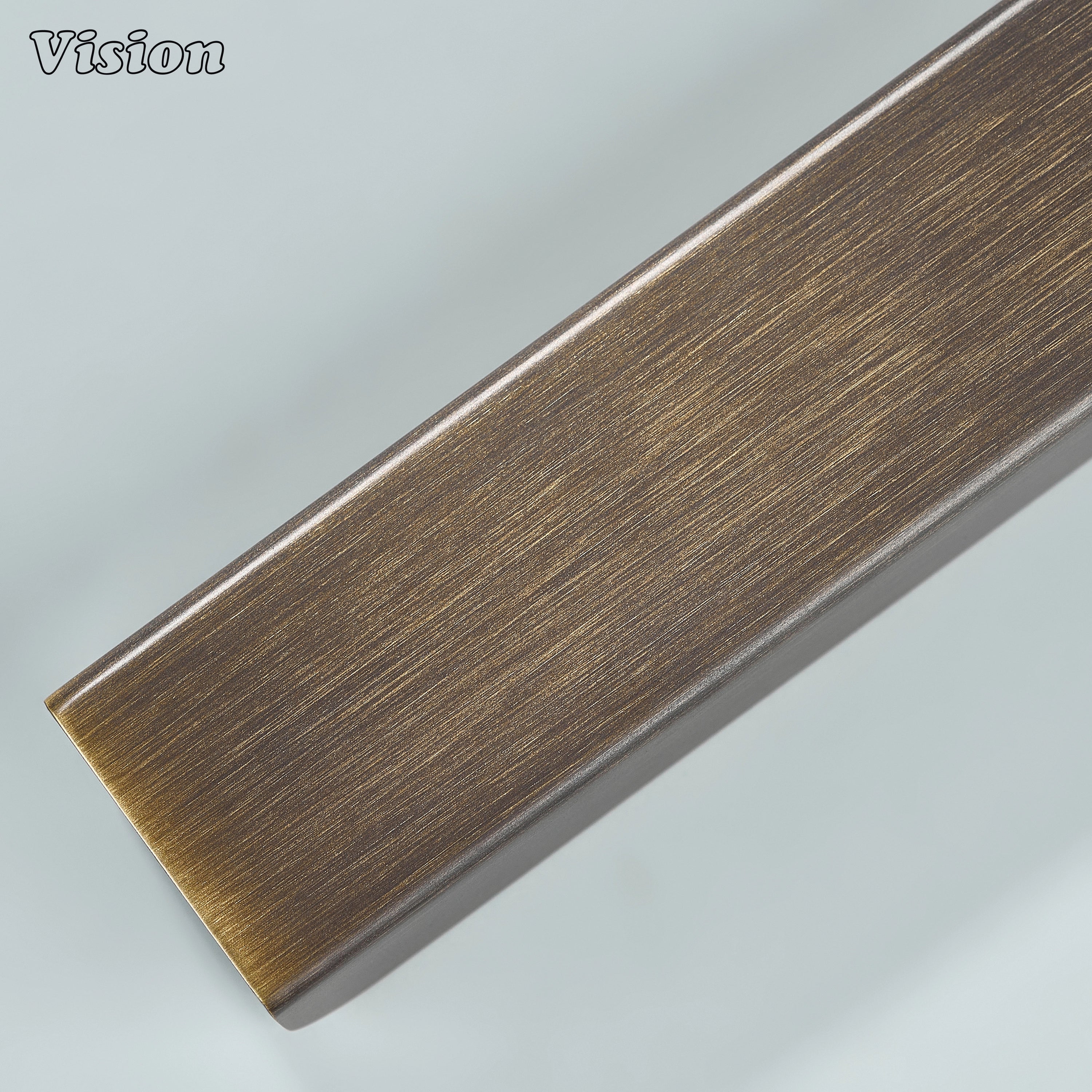 Antique Bronze cabinet handle minimalist plain lip pull bar for cupboards