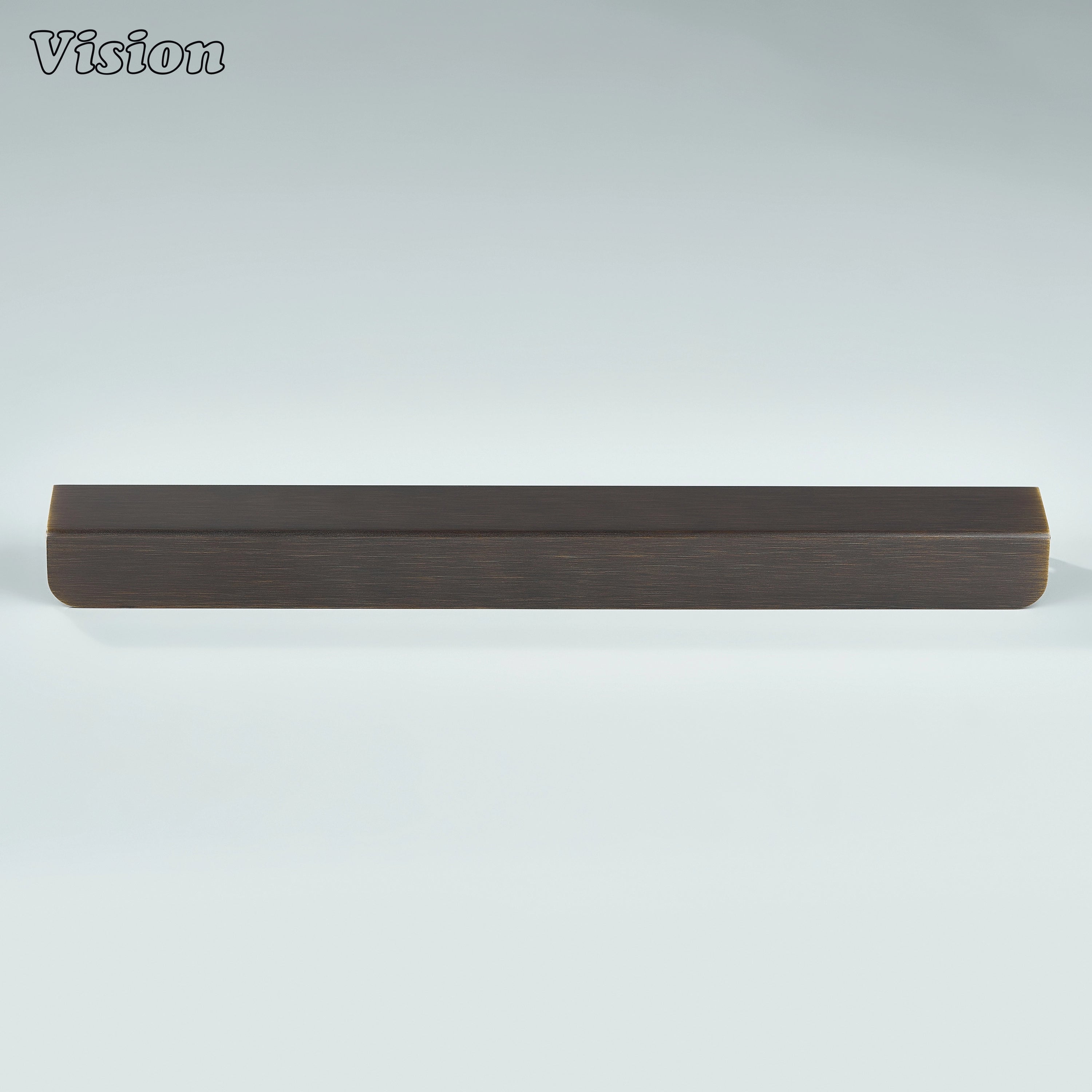 Antique Bronze cabinet handle curved brass lip pull for office cabinets