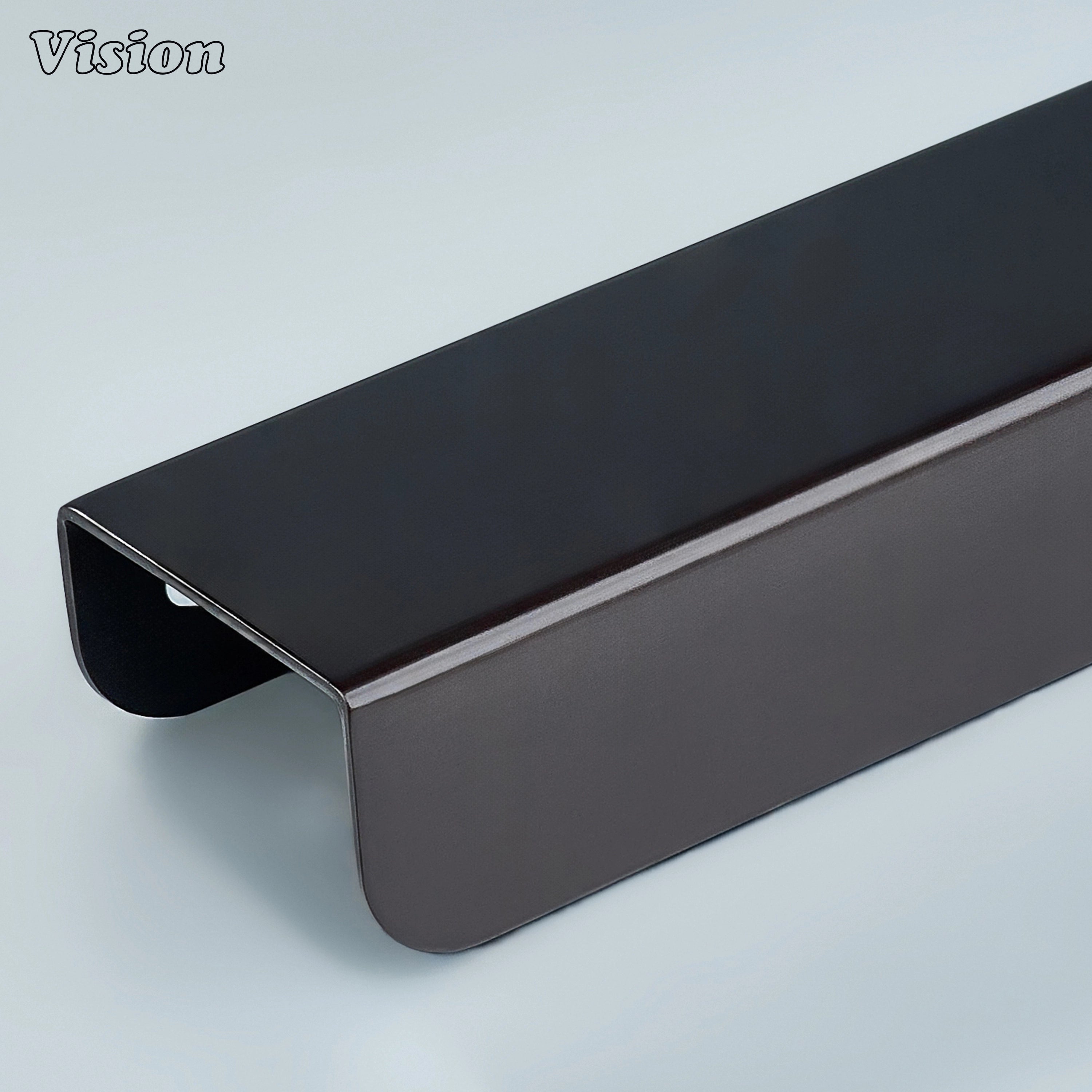 Oil Rubbed Bronze cabinet handle plain large curve lip pull bar for kitchen cabinets