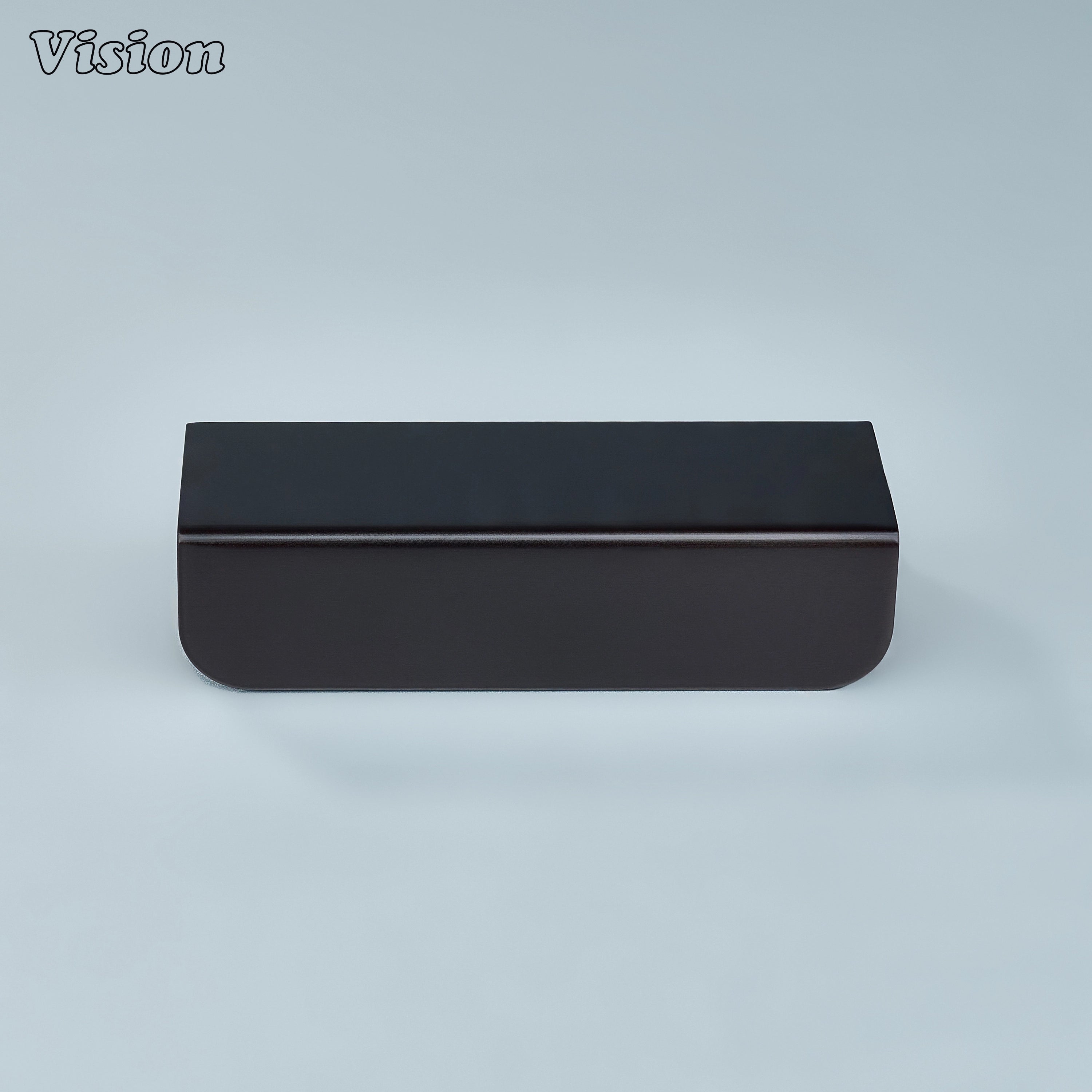 Oil Rubbed Bronze cabinet handle solid brass large curve lip bar for drawers