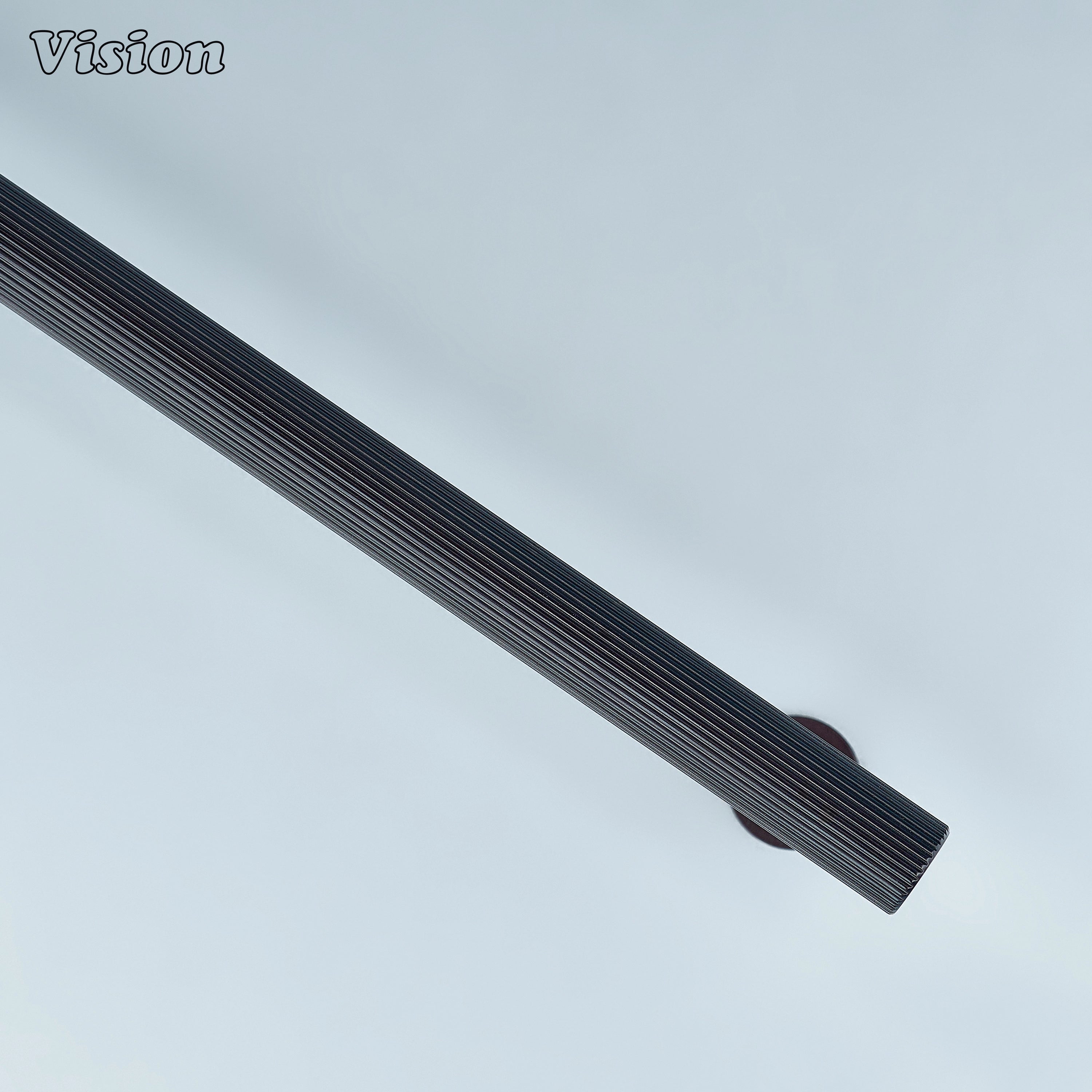 Oil rubbed bronze linear knurled bar handle for living room cabinets.