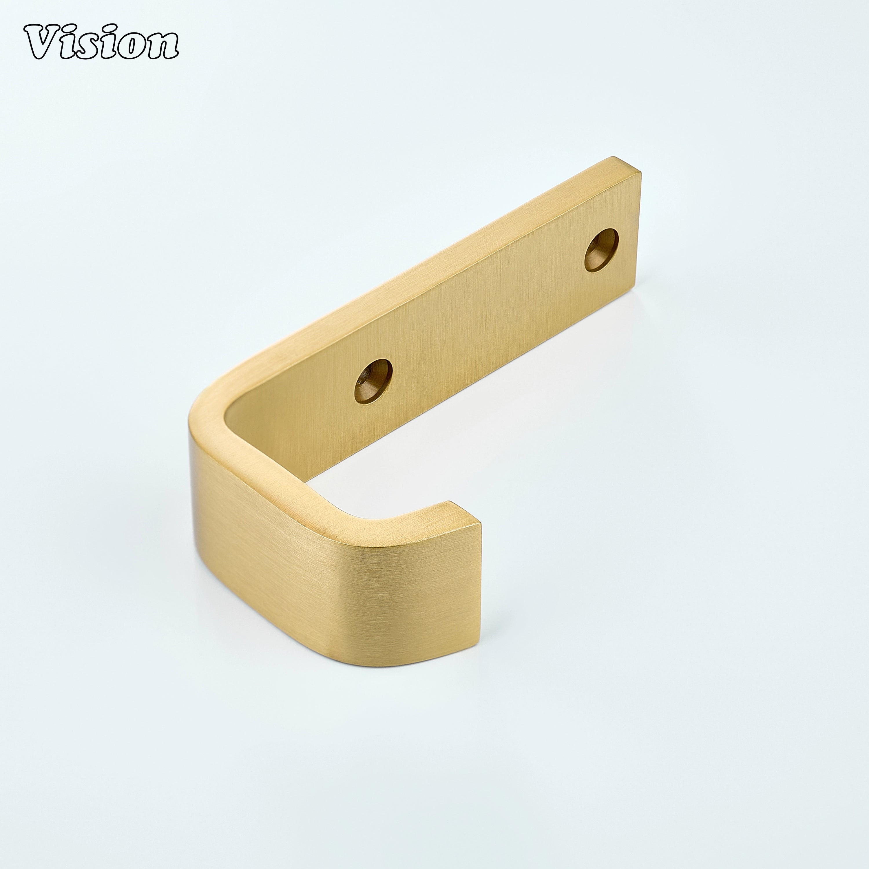 Premium Gold wide wall hook with plain J design for bathroom robe and towel use