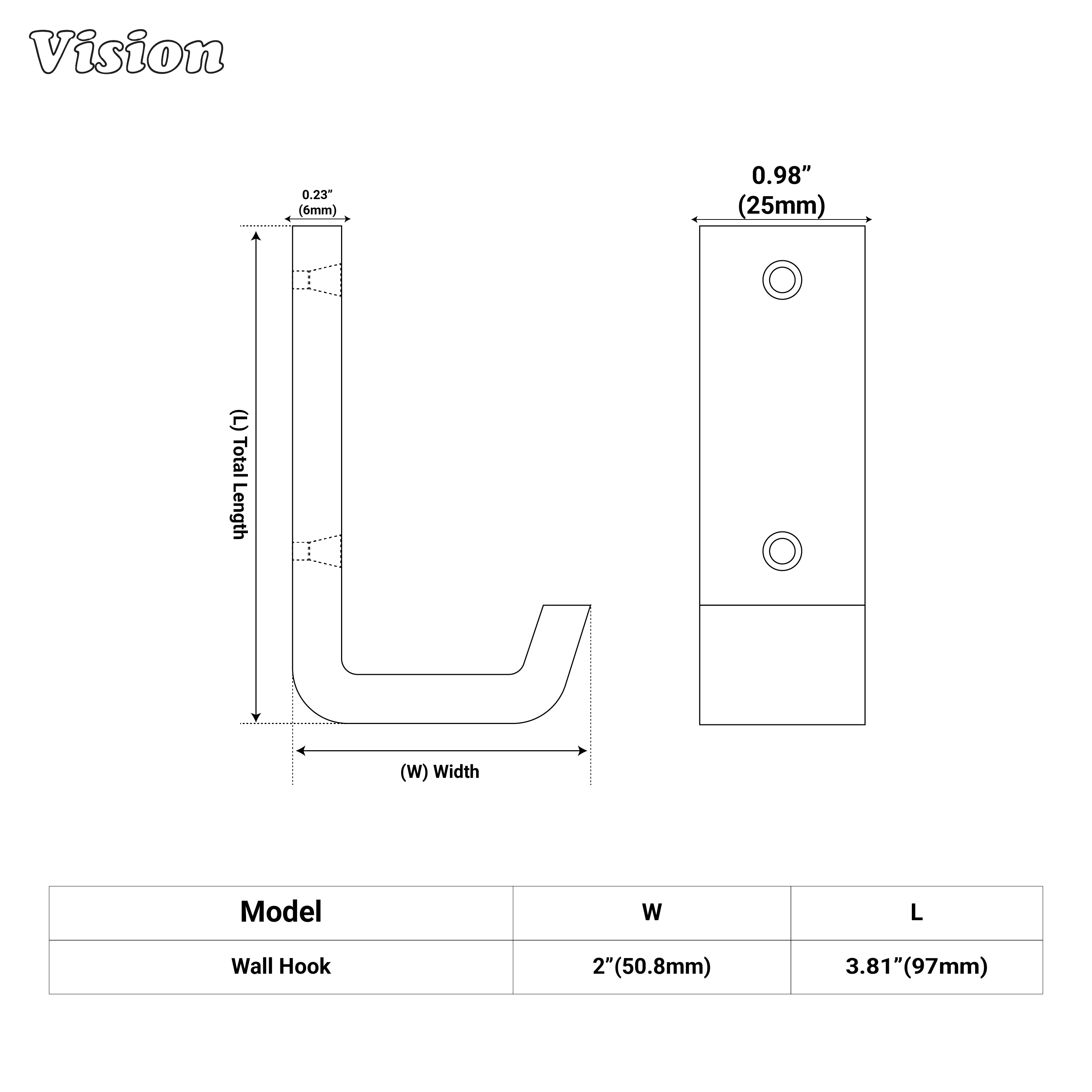 Silver solid brass wide wall hook with flat bar mount for kitchen utility walls