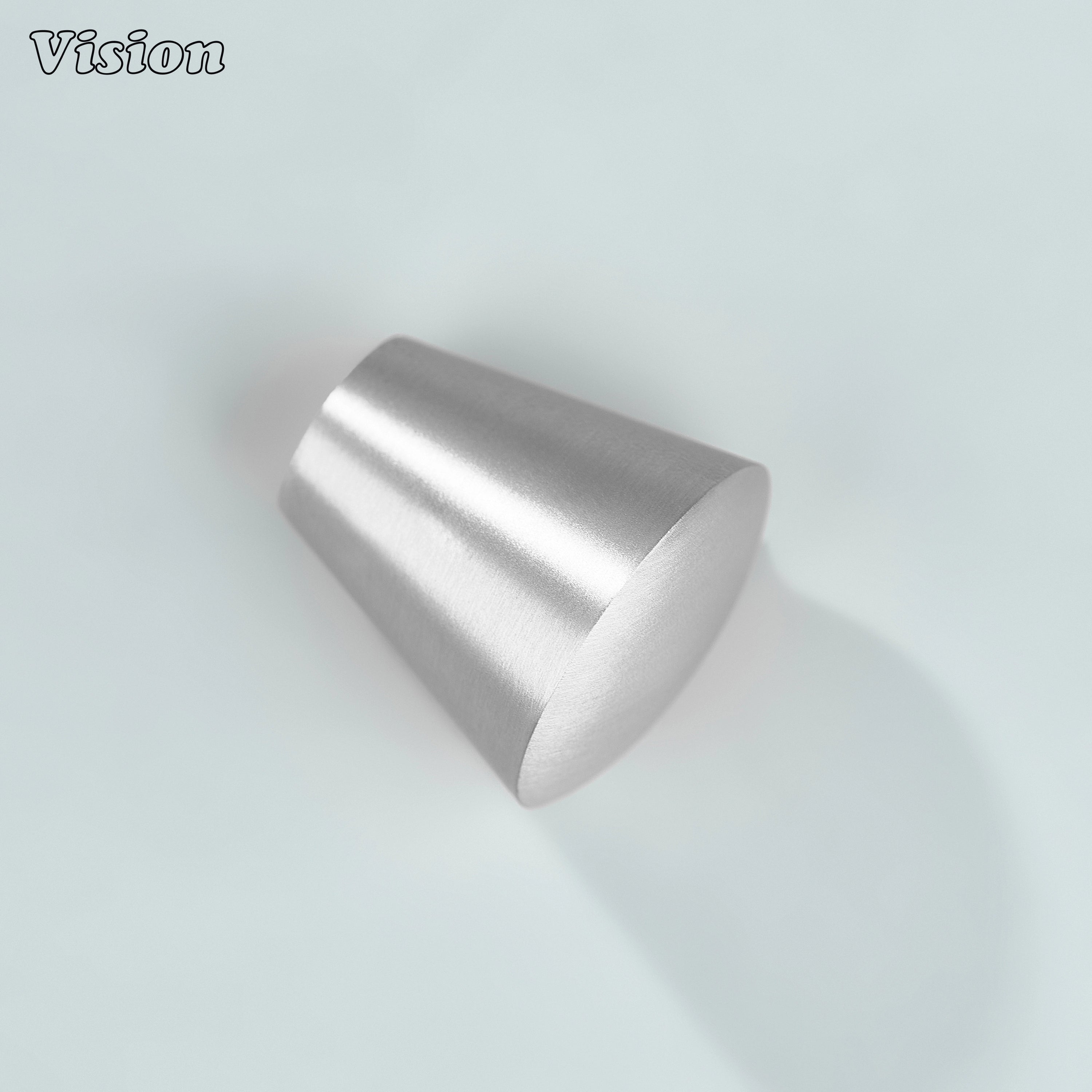 Silver bevel top cone cabinet knob for bathroom vanity drawers