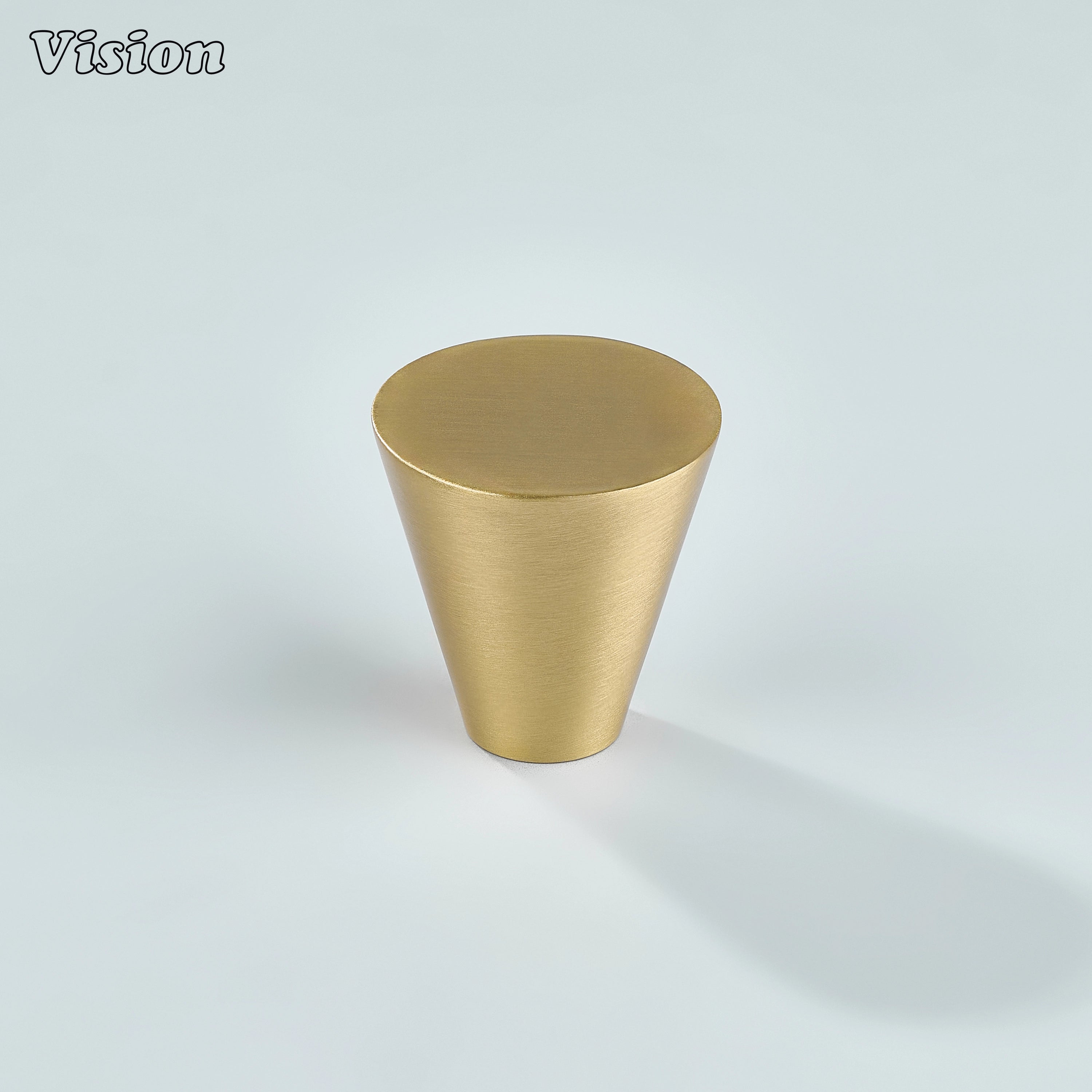 Plain profile gold cone cabinet knob for kitchen drawers and storage furniture