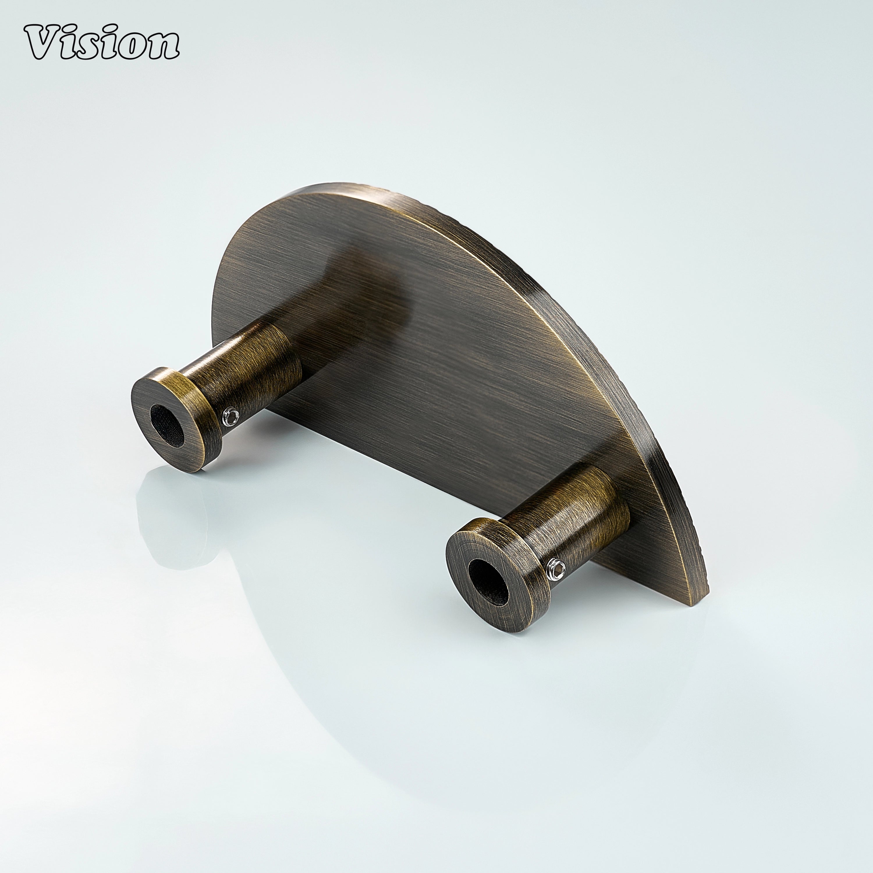 Antique Bronze decorative half moon door handle for bedroom doors