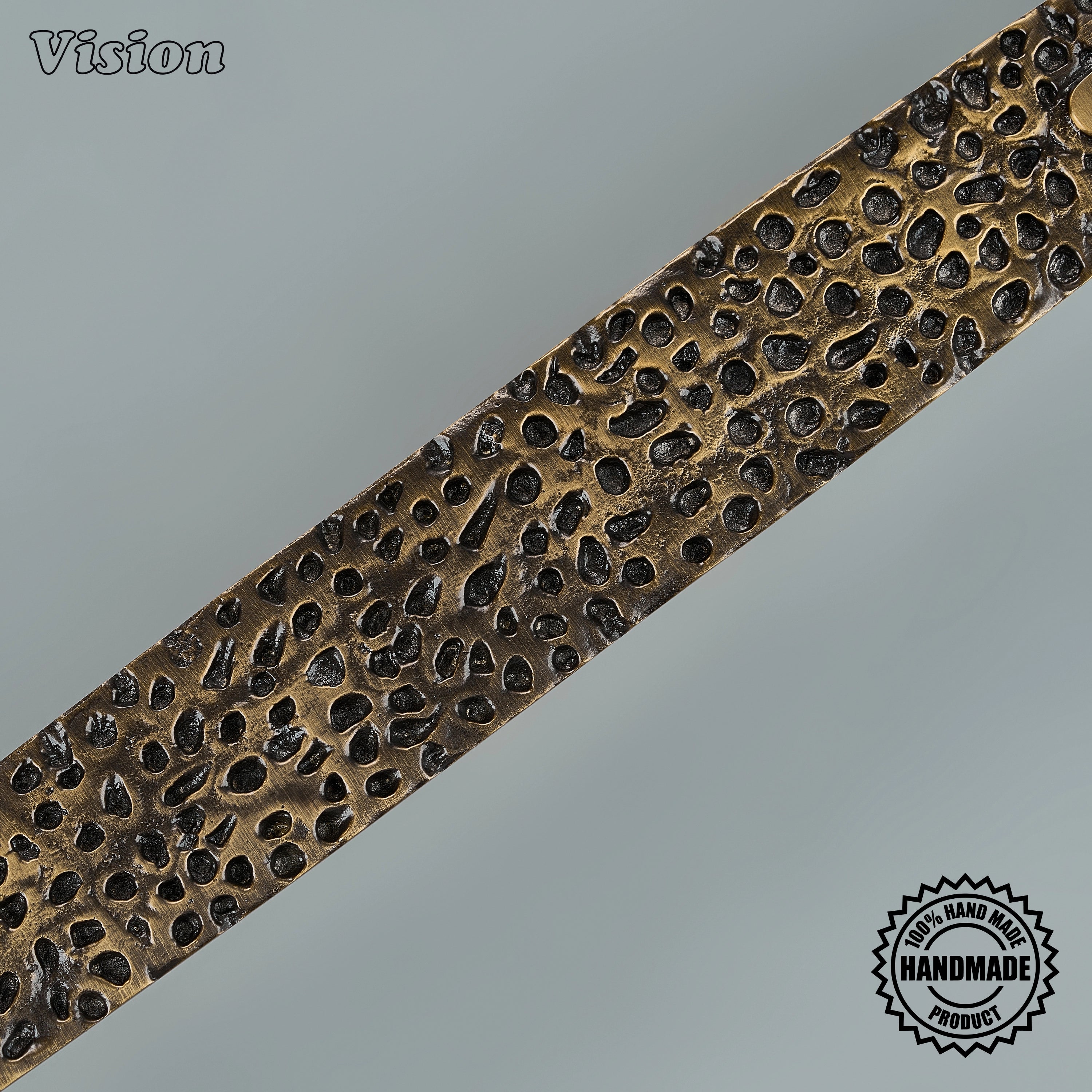 Antique Bronze premium appliance handle with handcrafted stone-inspired texture for modern kitchen furniture.