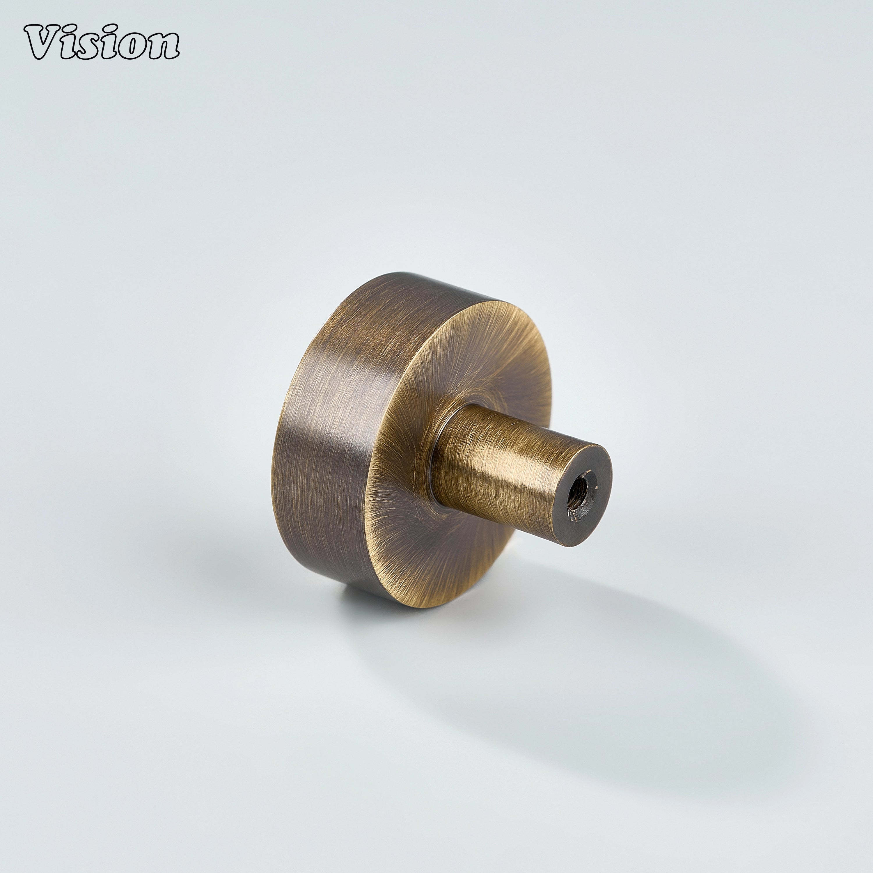 Antique Bronze plain round cabinet knob for drawer and furniture applications