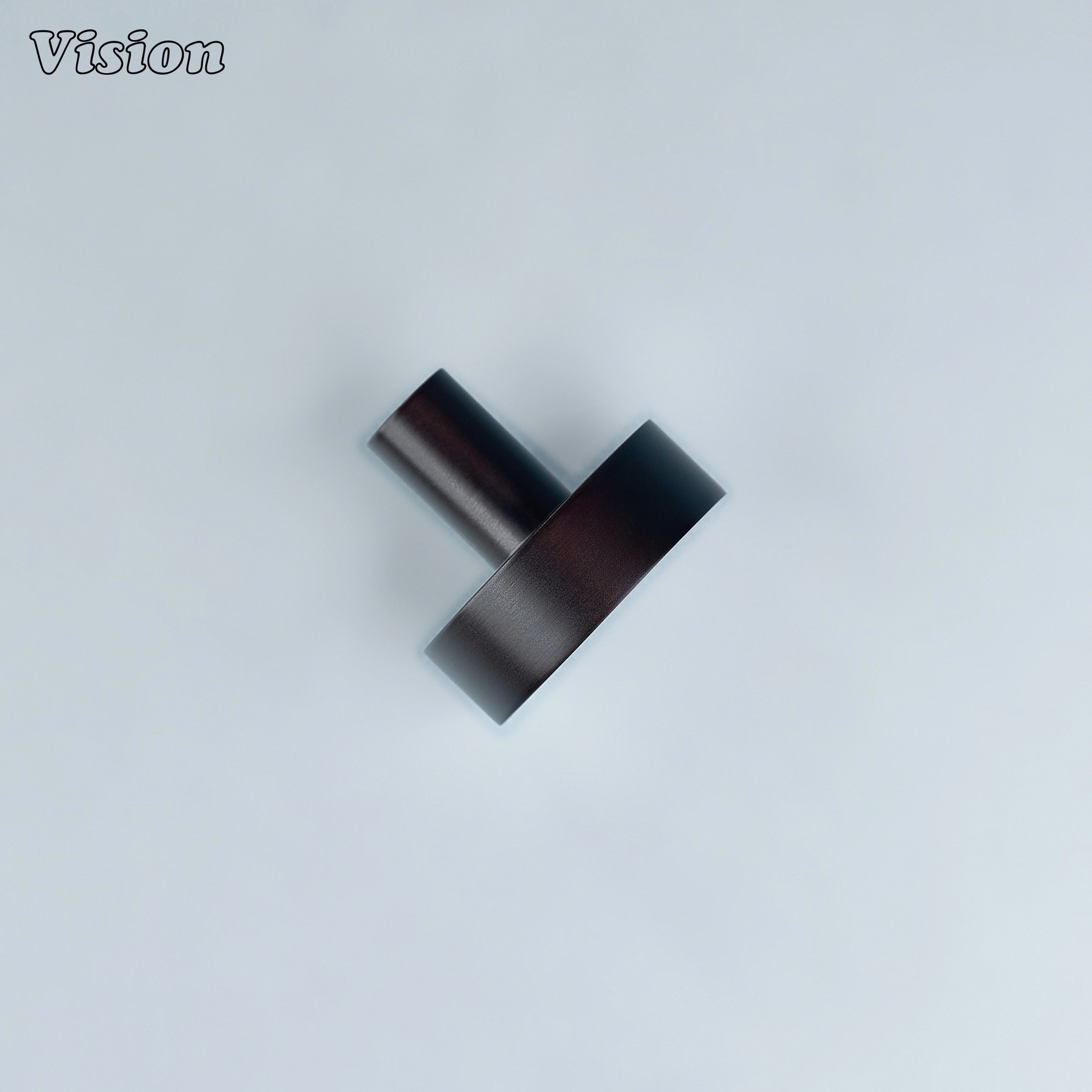 Oil Rubbed Bronze solid brass round cabinet knob with flat plain profile for cabinets