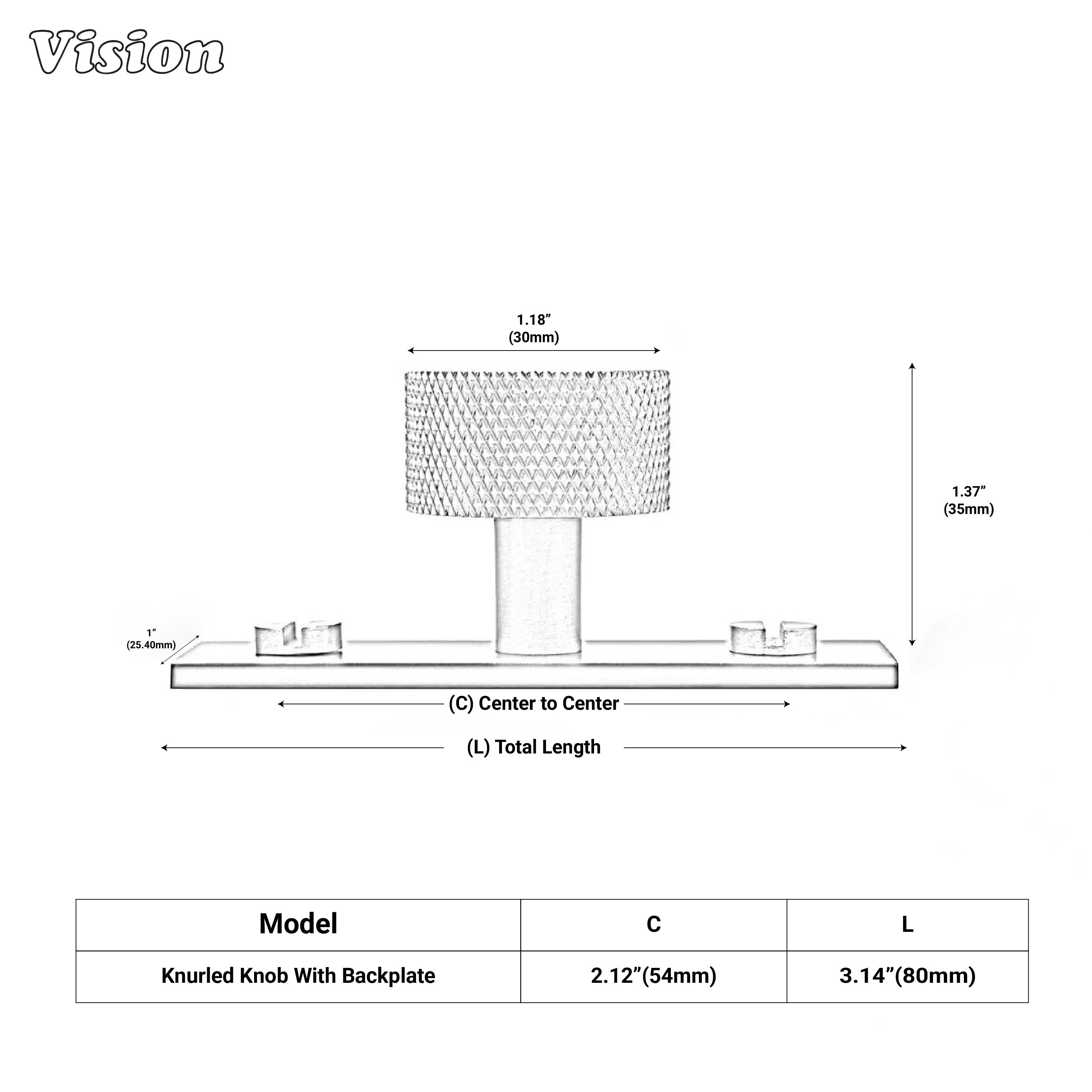 Gold and Black round knurled cabinet knob with rectangular plate for wardrobe cabinets