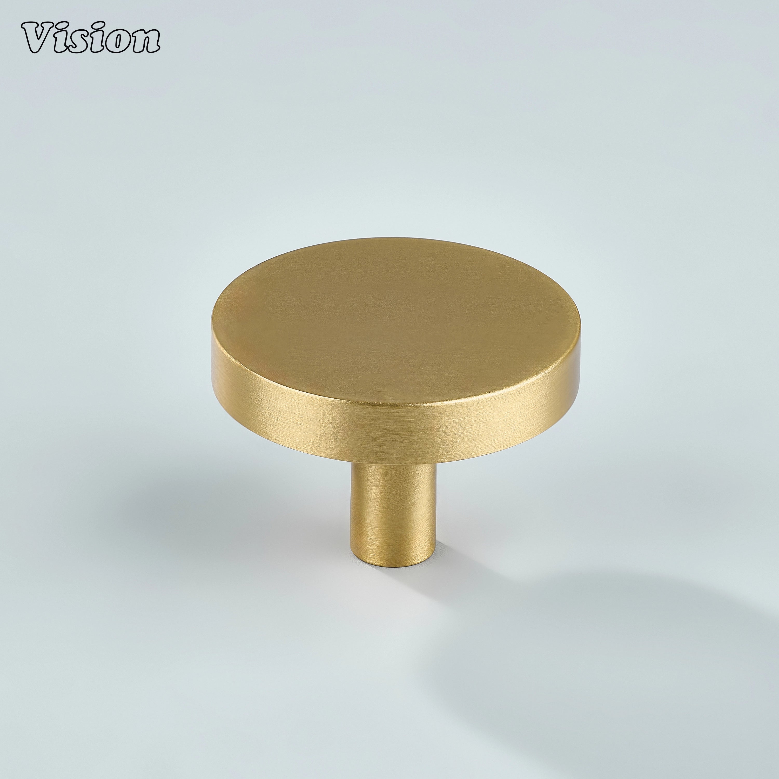 Gold solid brass cabinet knob round top design for modern furniture units