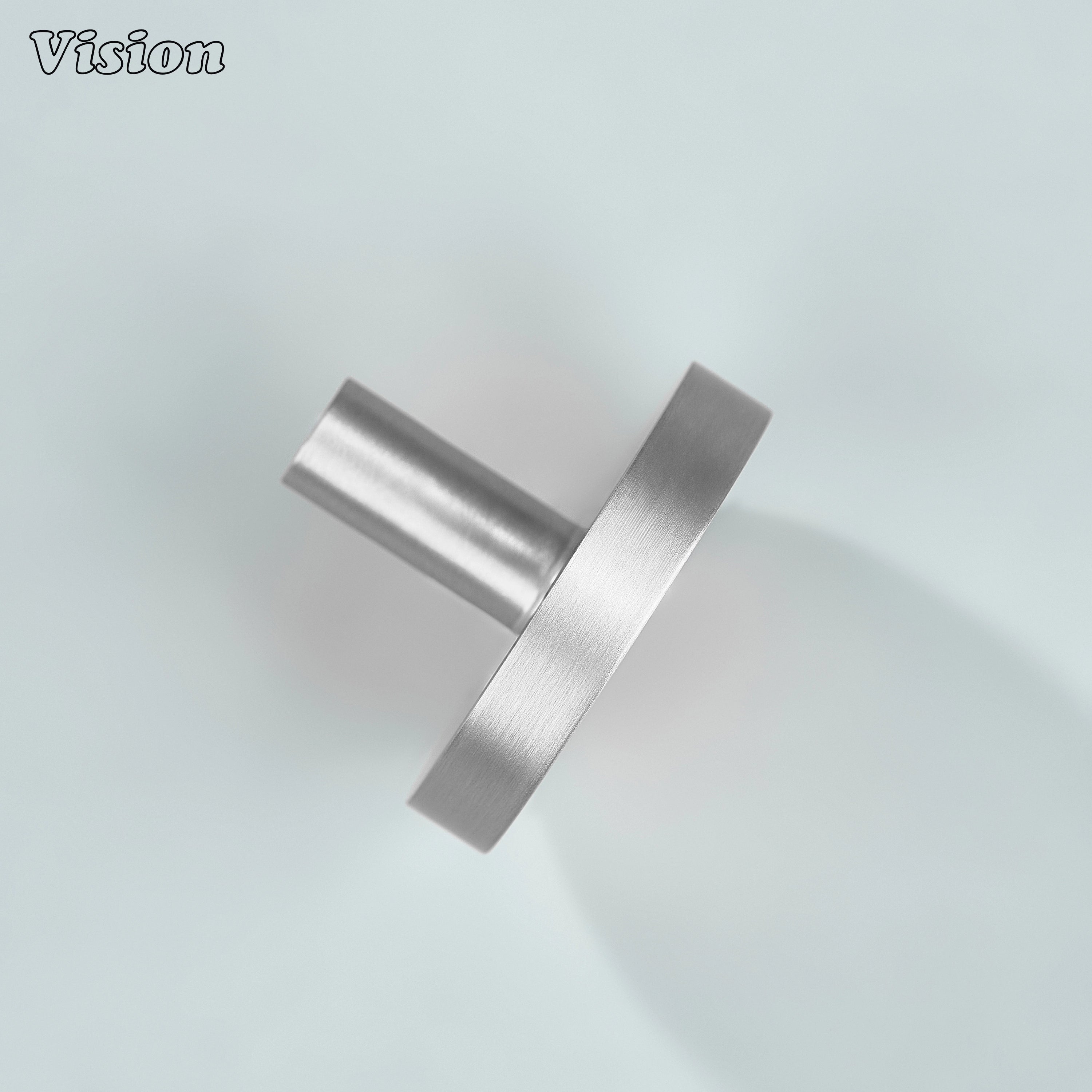 Silver round cabinet knob smooth top surface for furniture cabinetry