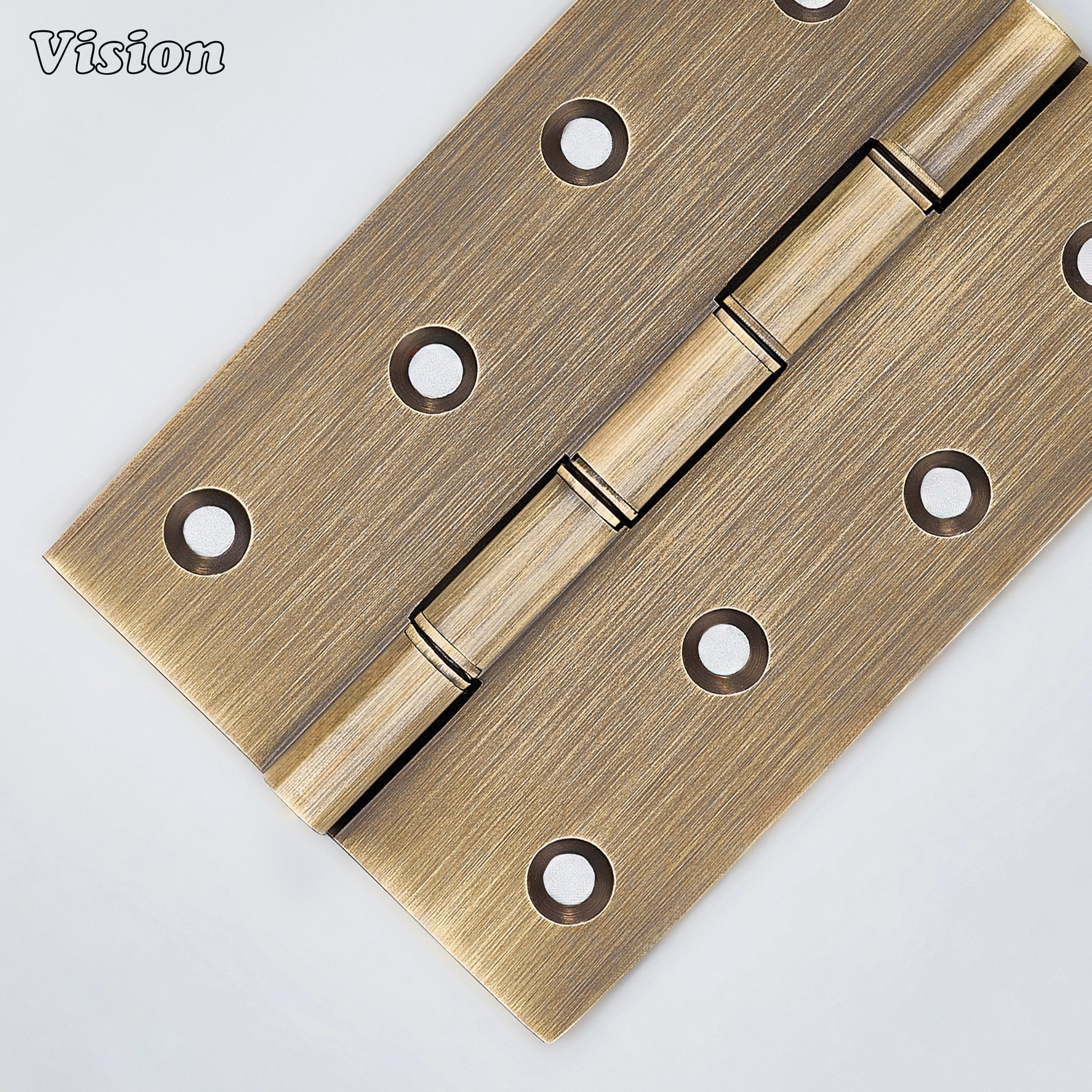 Antique Bronze washer brass cabinet hinge used on wooden cabinetry