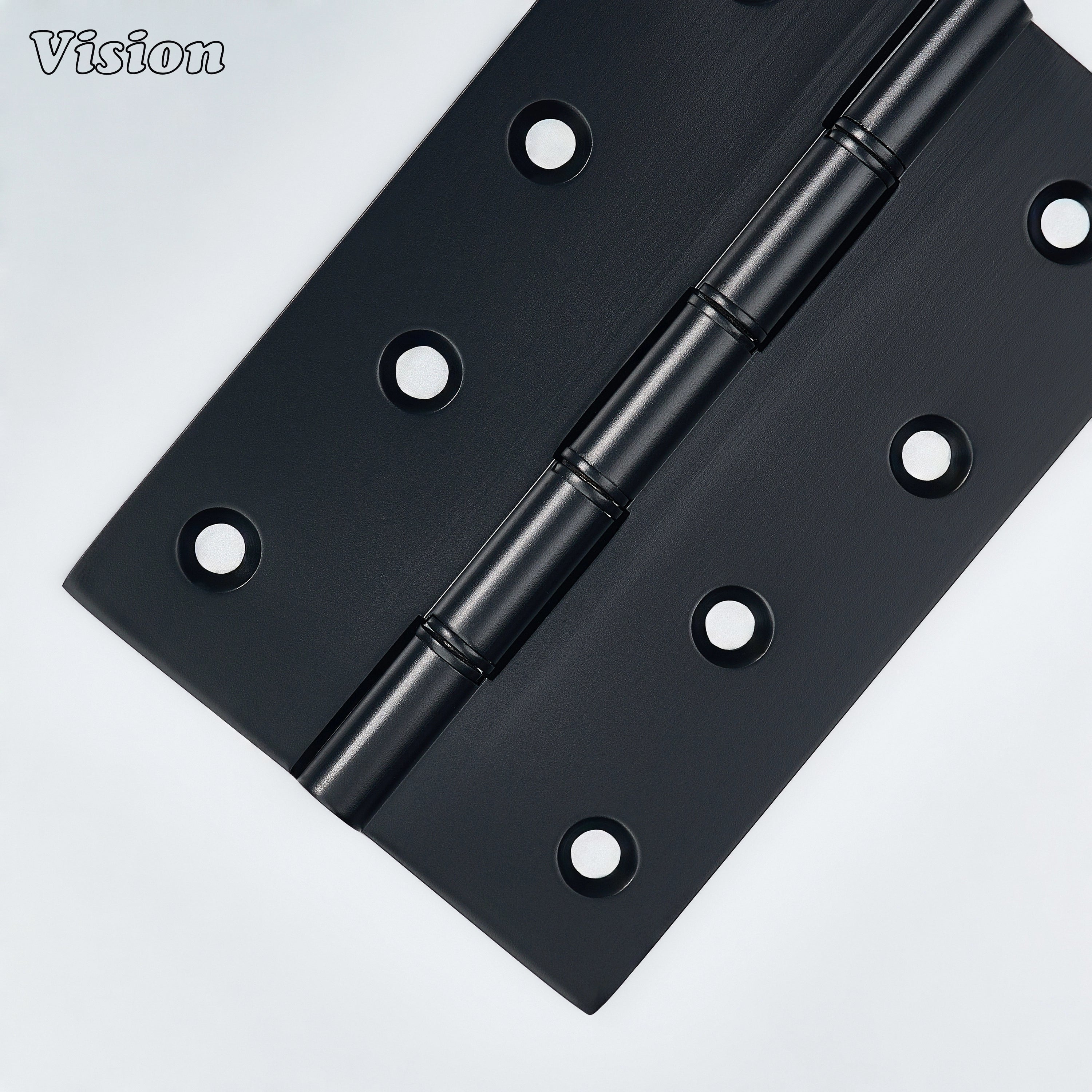 Black plain brass cabinet hinge with washer knuckle for wardrobes